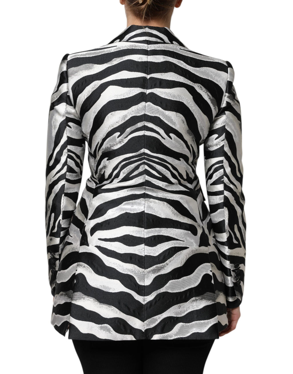 Veste blazer femme Dolce & Gabbana en polyester noir et blanc
