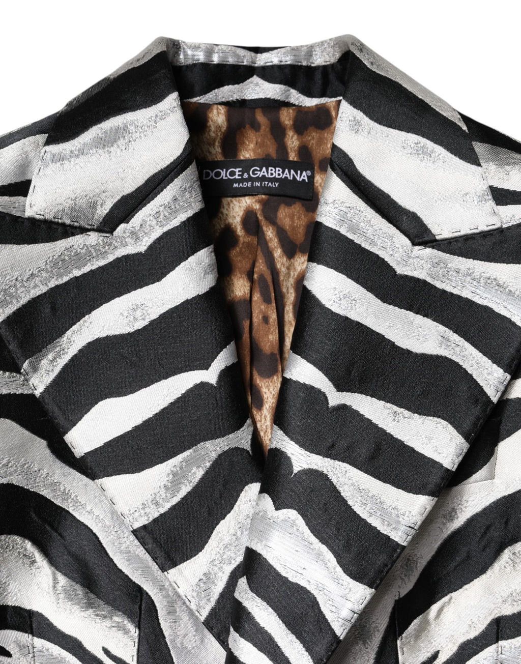 Veste blazer femme Dolce & Gabbana en polyester noir et blanc