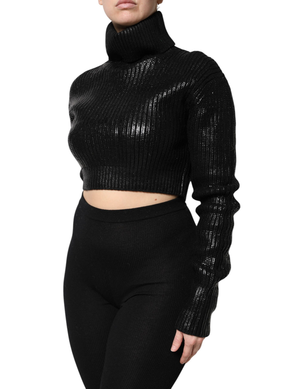 Dolce & Gabbana Black Long Sleeve T-Shirt for Women detail view