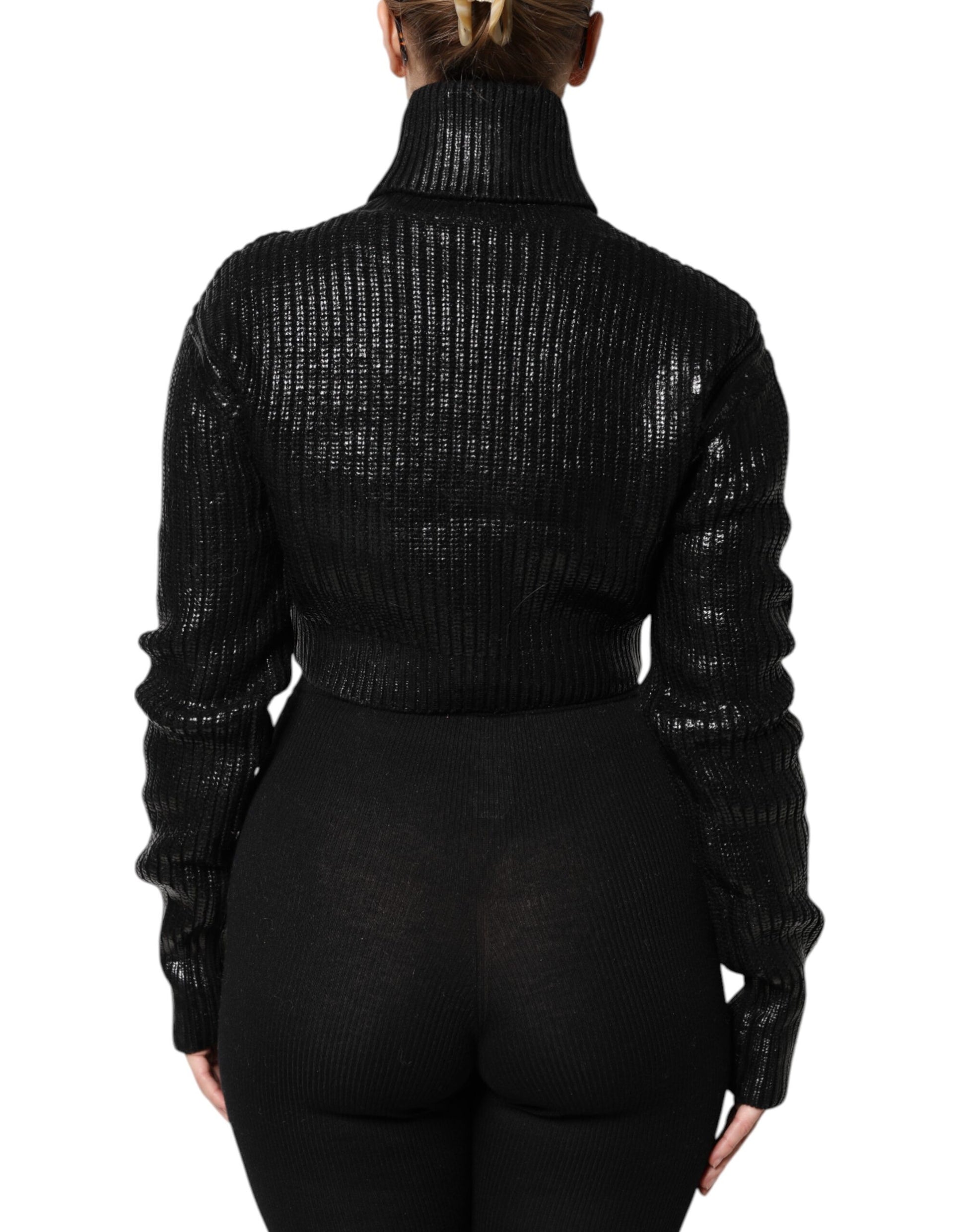 Dolce & Gabbana Black Long Sleeve T-Shirt for Women side view