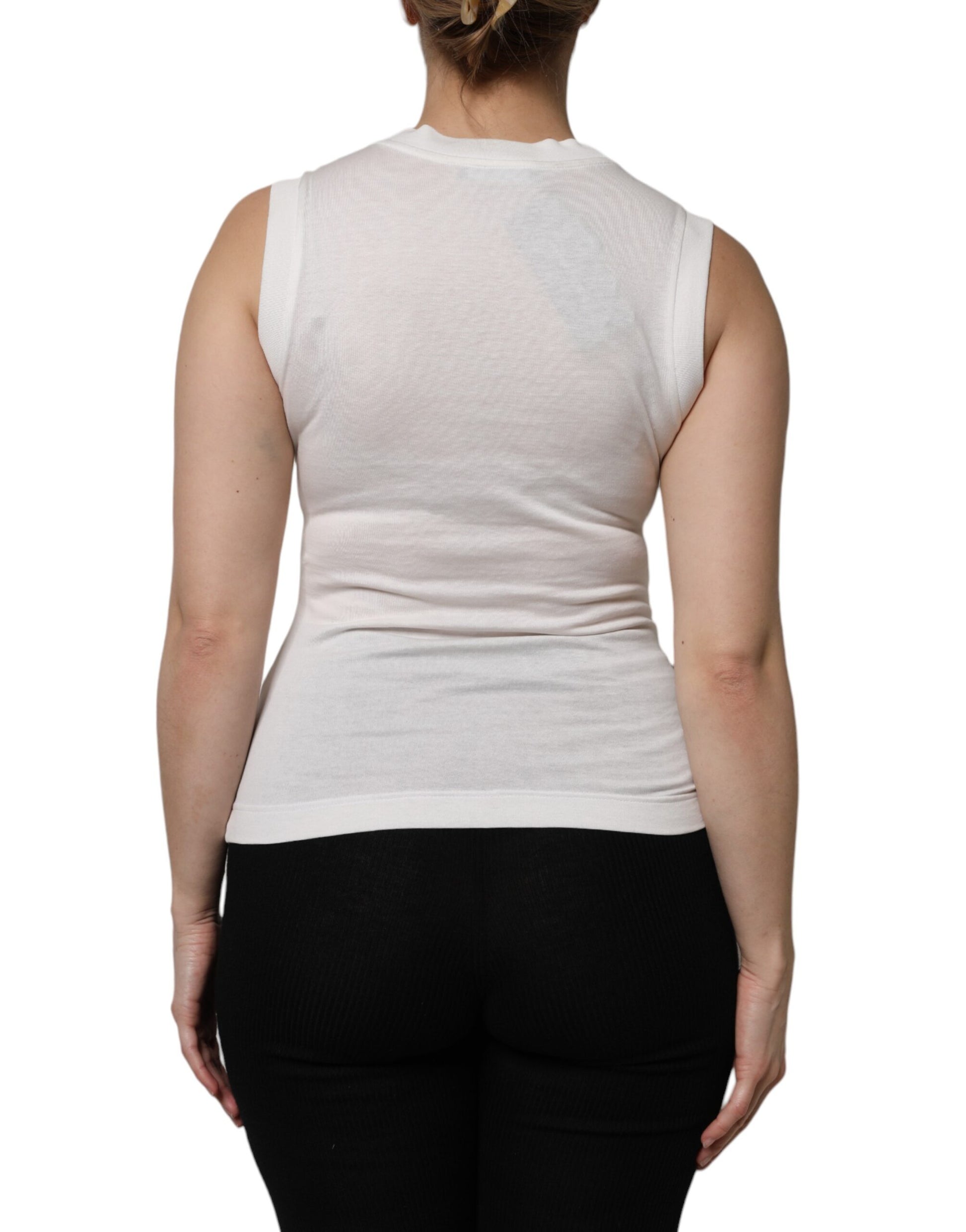 Dolce & Gabbana White Tank Tops T for Women side view