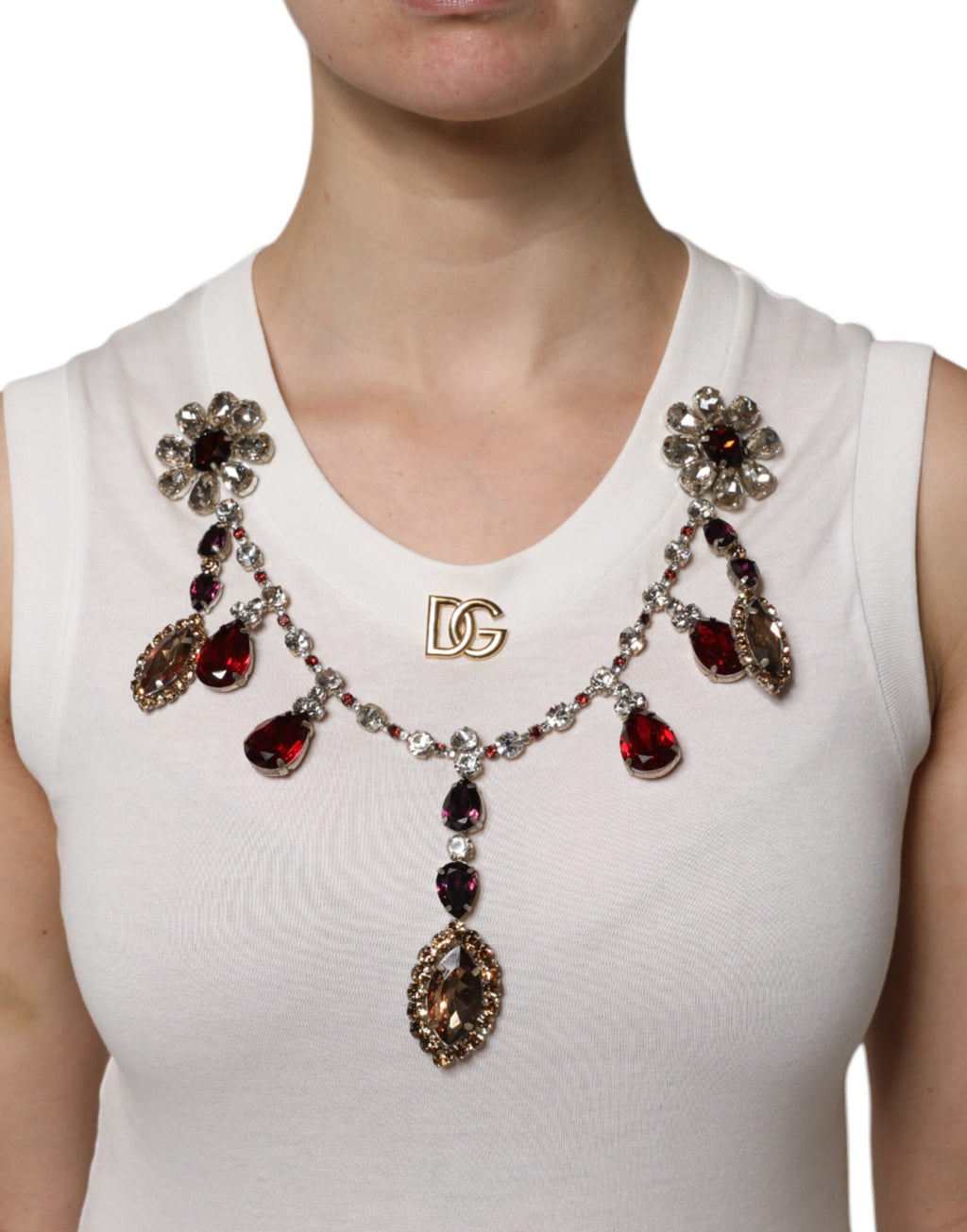 Dolce & Gabbana White Tank Tops T for Women additional view