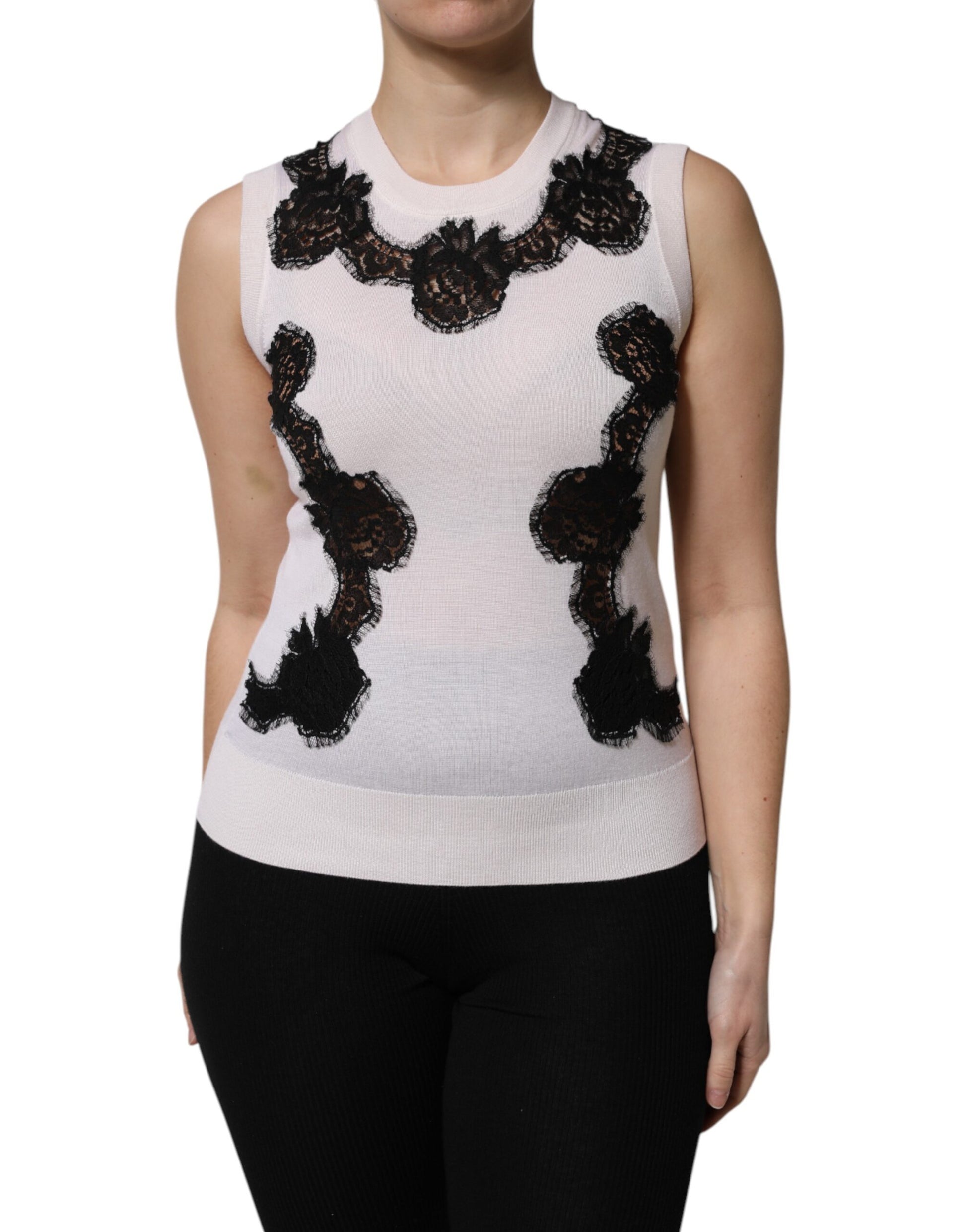 Dolce & Gabbana White Sleeveless T-Shirt for Women