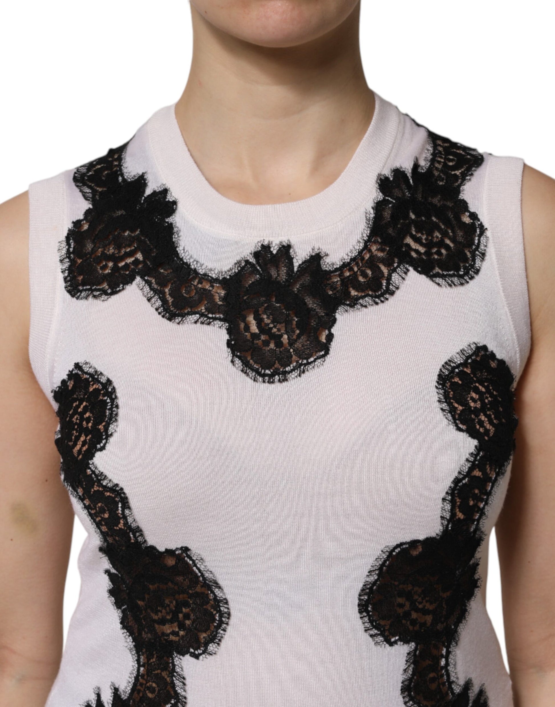 Dolce & Gabbana White Sleeveless T-Shirt for Women additional view