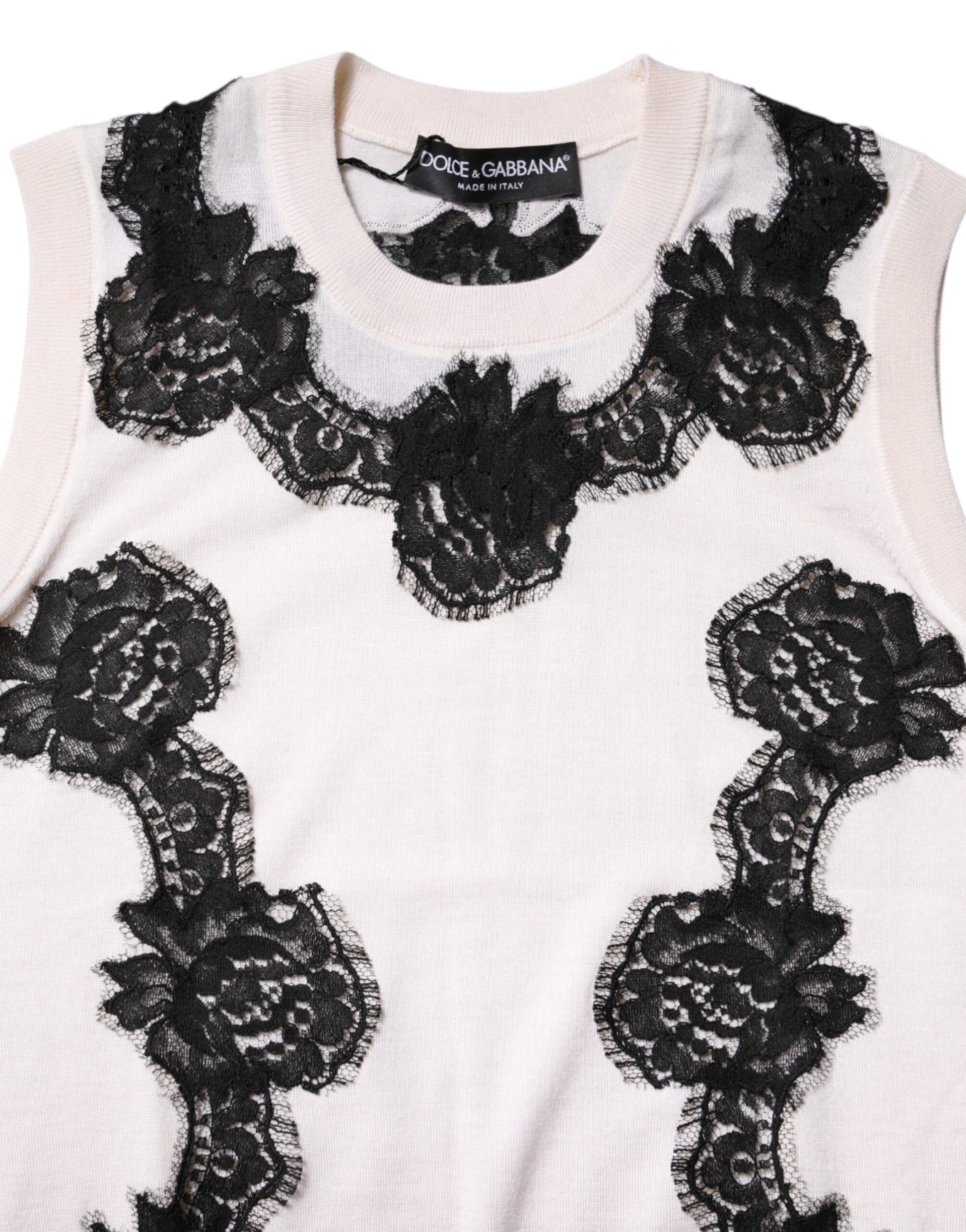 Dolce & Gabbana White Sleeveless T-Shirt for Women additional view