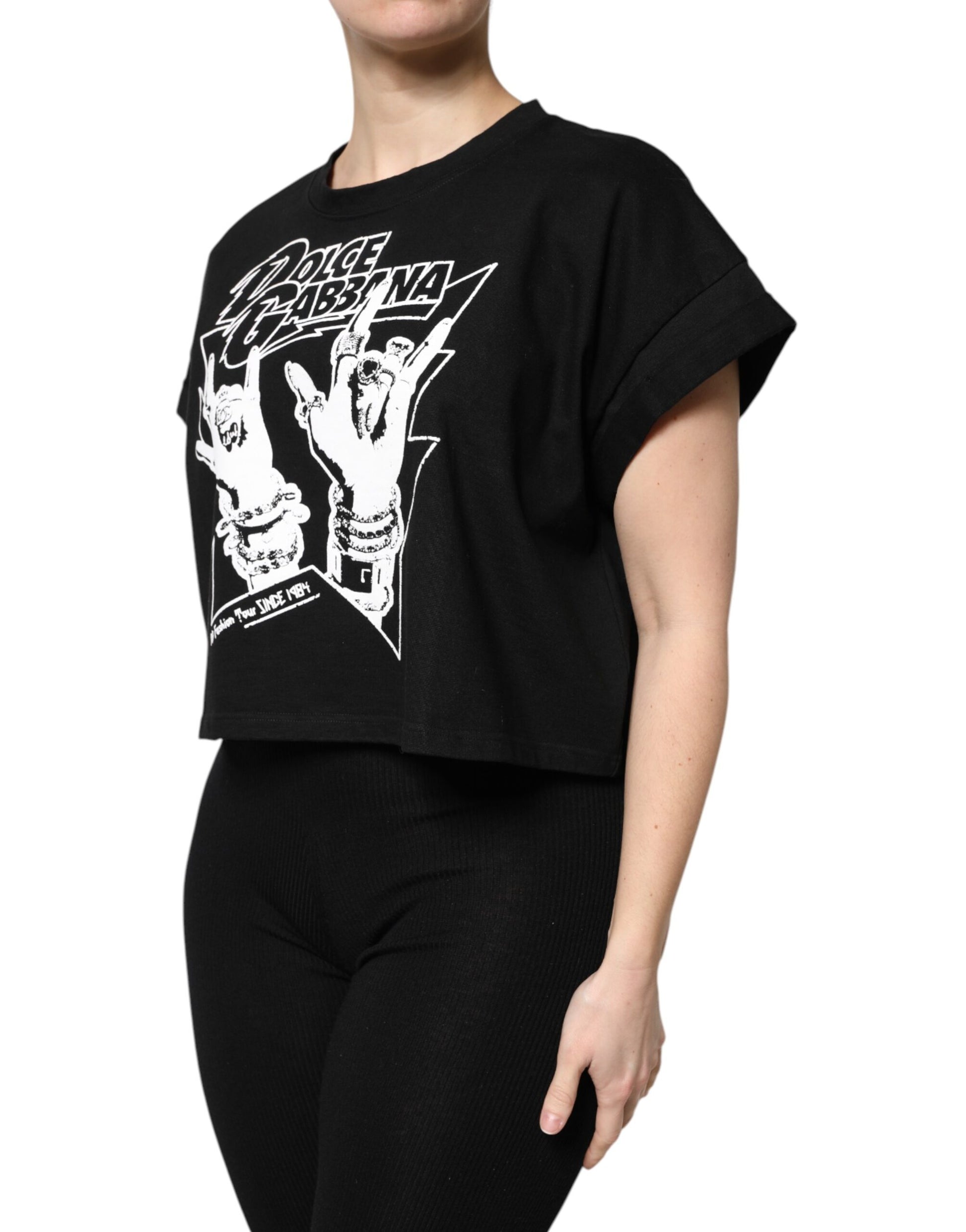 Dolce & Gabbana Black T-Shirt for Women detail view