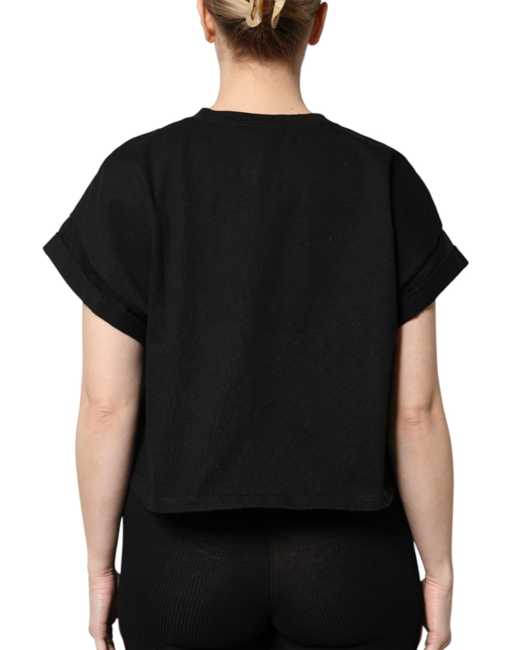 Dolce & Gabbana Black T-Shirt for Women side view