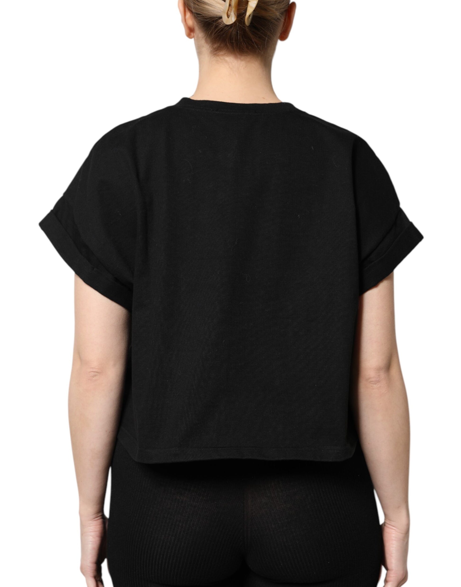 Dolce & Gabbana Black T-Shirt for Women side view