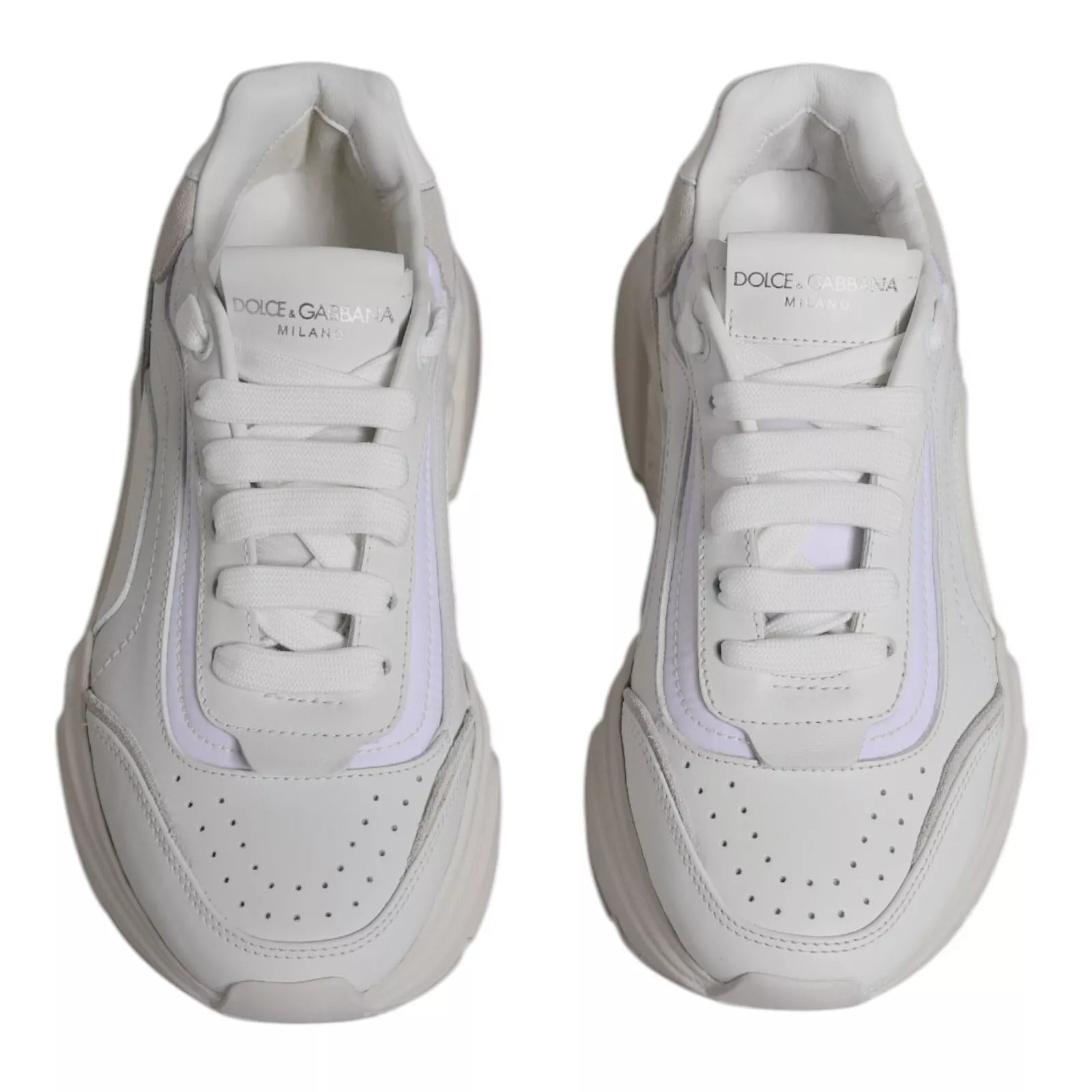 Dolce & Gabbana White Low Top Sneakers for Men side view