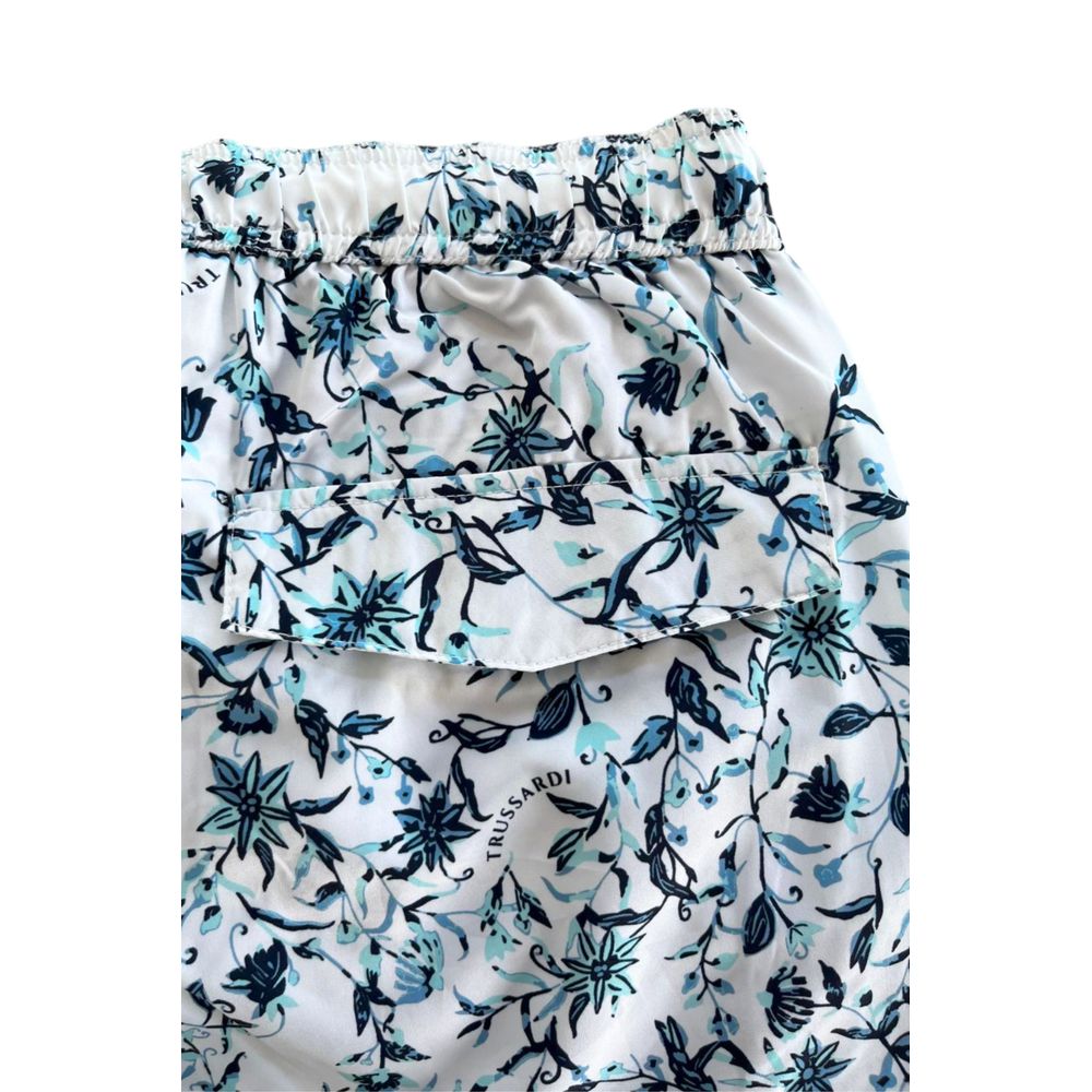 Trussardi Beachwear White Swim Shorts for Men detail view