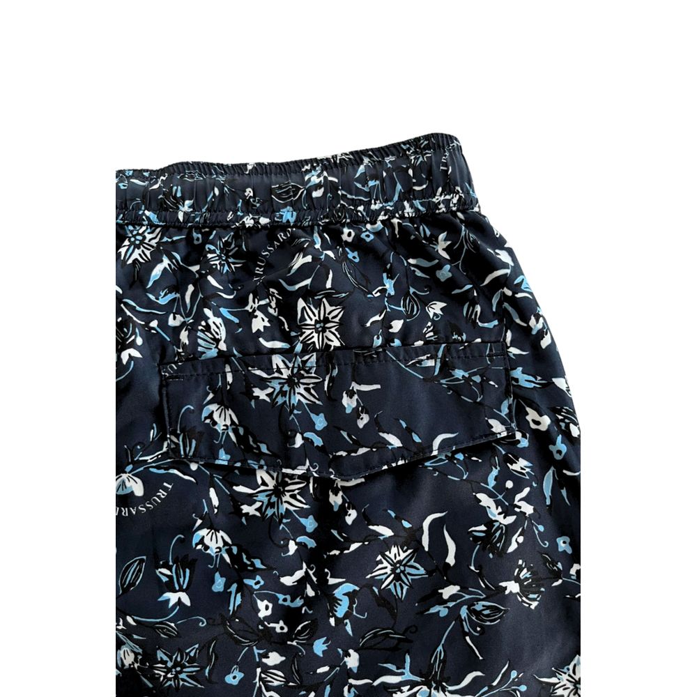 Trussardi Beachwear Blue Swim Shorts for Men detail view