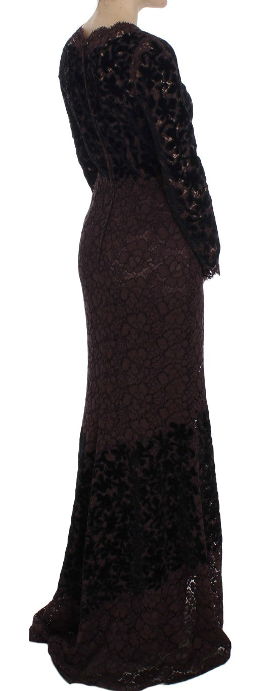 Dolce & Gabbana Black Long Dress for Women side view