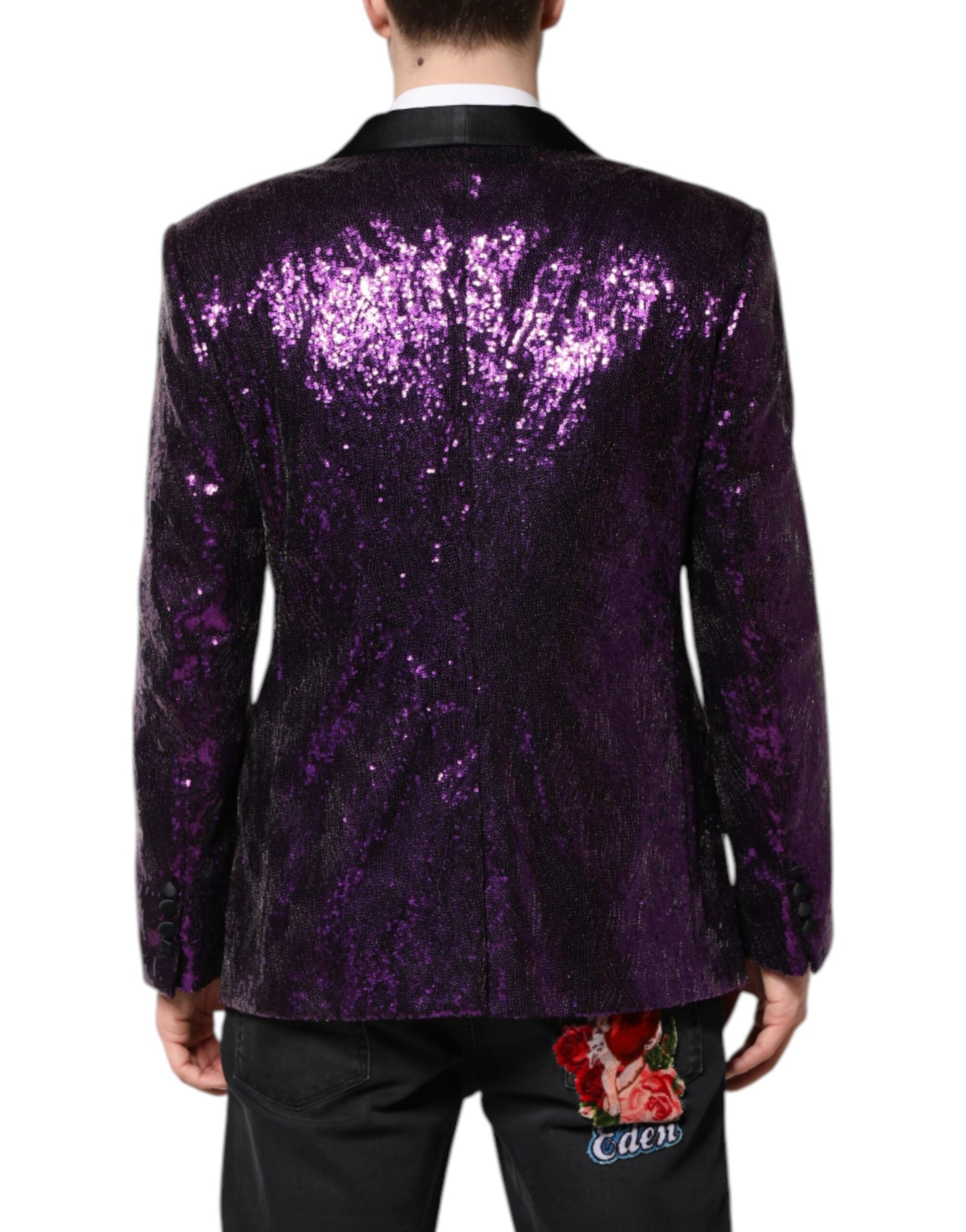 Dolce & Gabbana Purple Blazer for Men side view