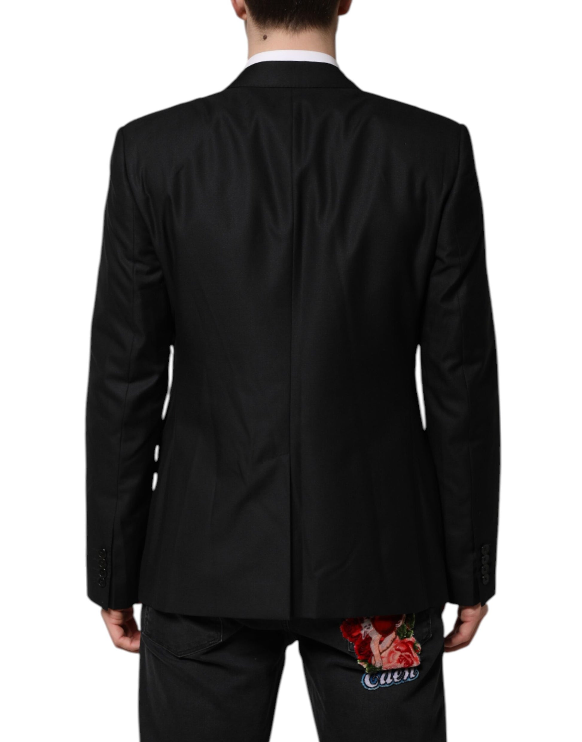 Costume 2 pièces noir Dolce & Gabbana avec veste croisée