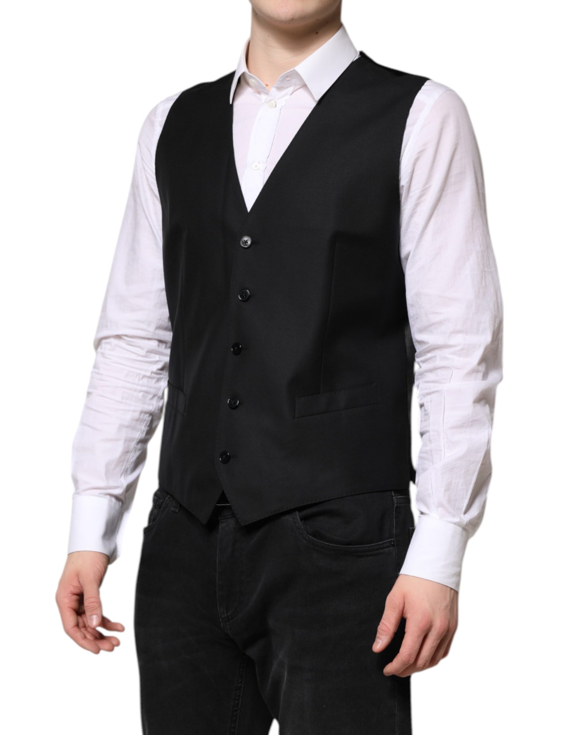 Costume 2 pièces noir Dolce & Gabbana avec veste croisée
