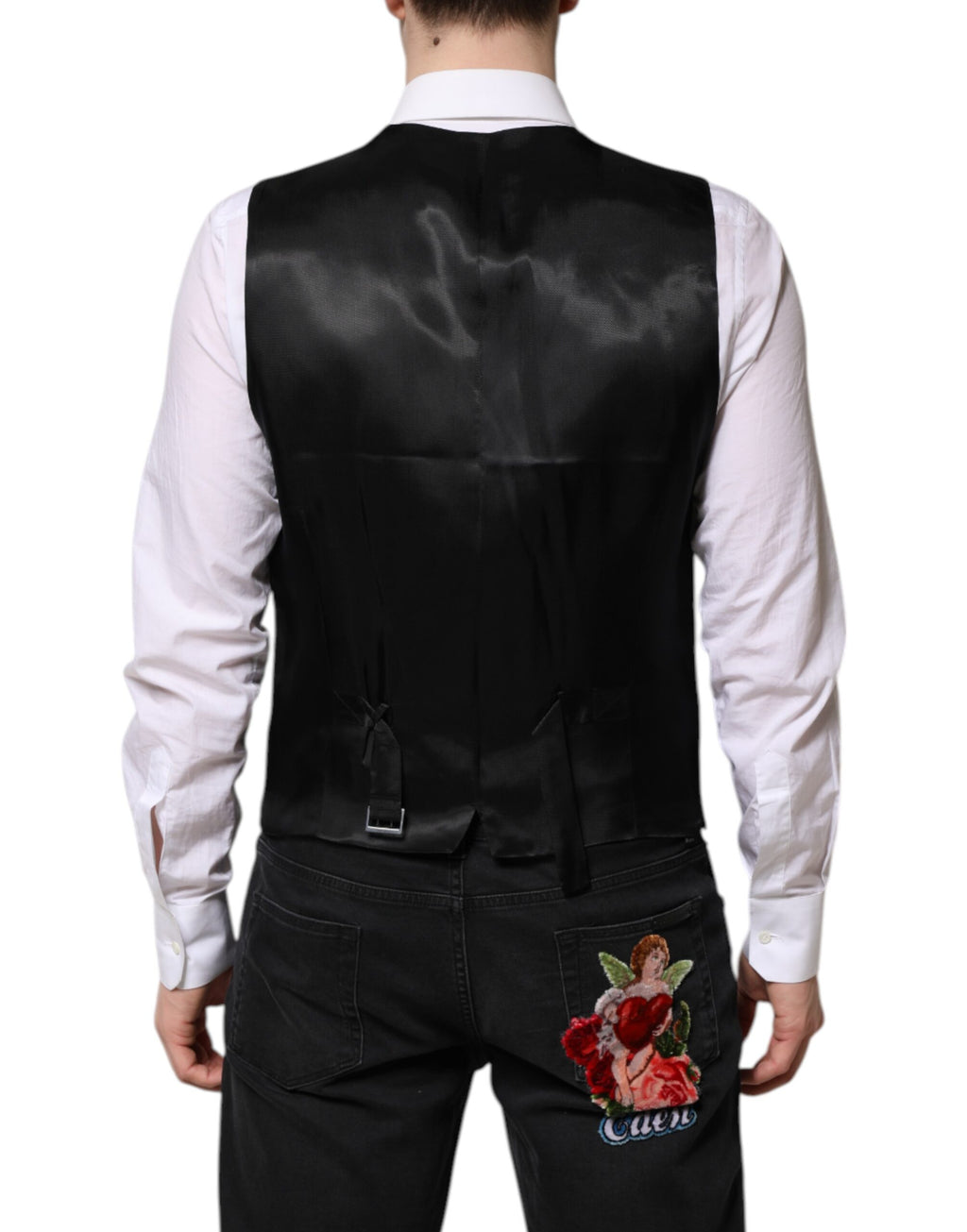Costume 2 pièces noir Dolce & Gabbana avec veste croisée