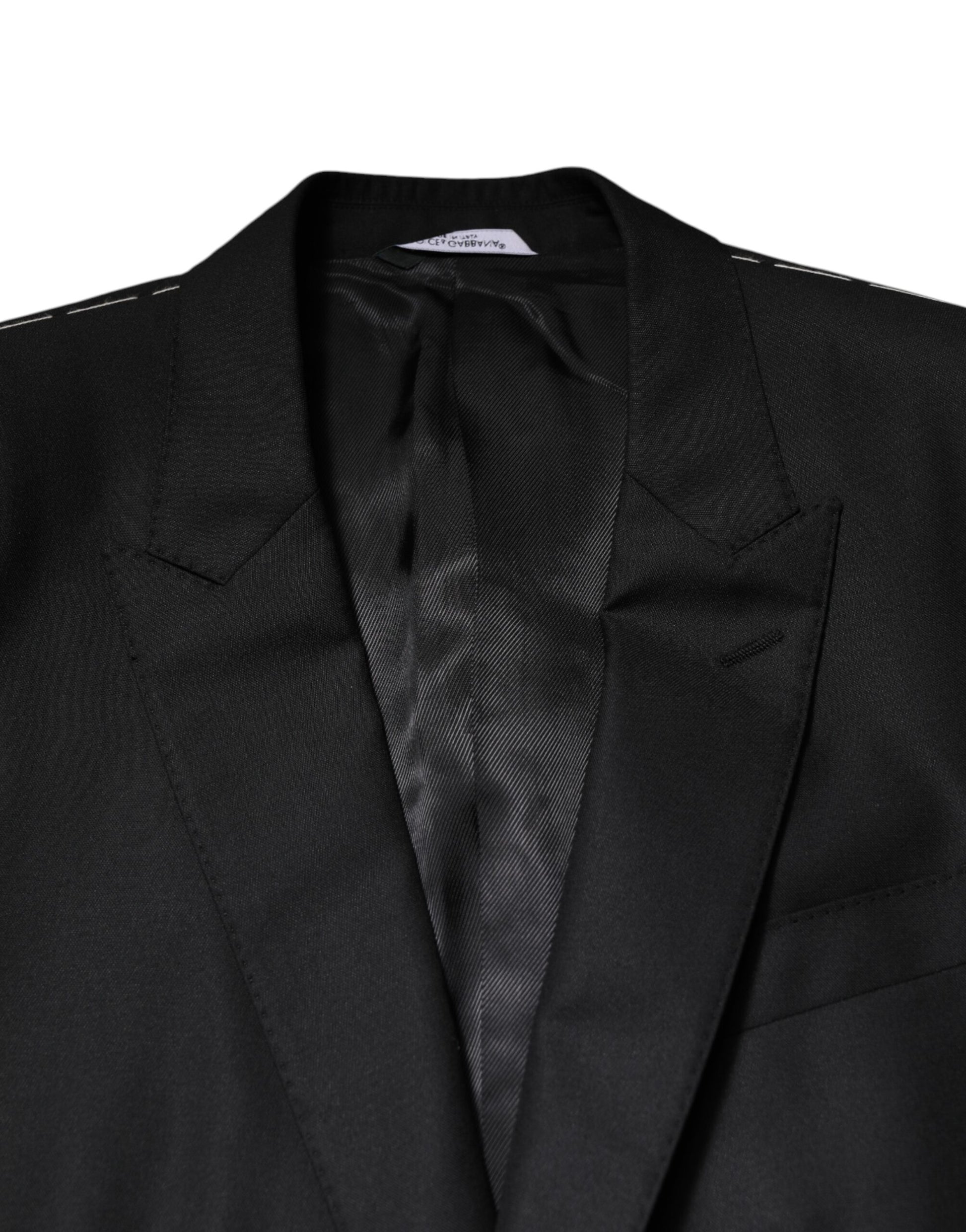 Costume 2 pièces noir Dolce & Gabbana avec veste croisée