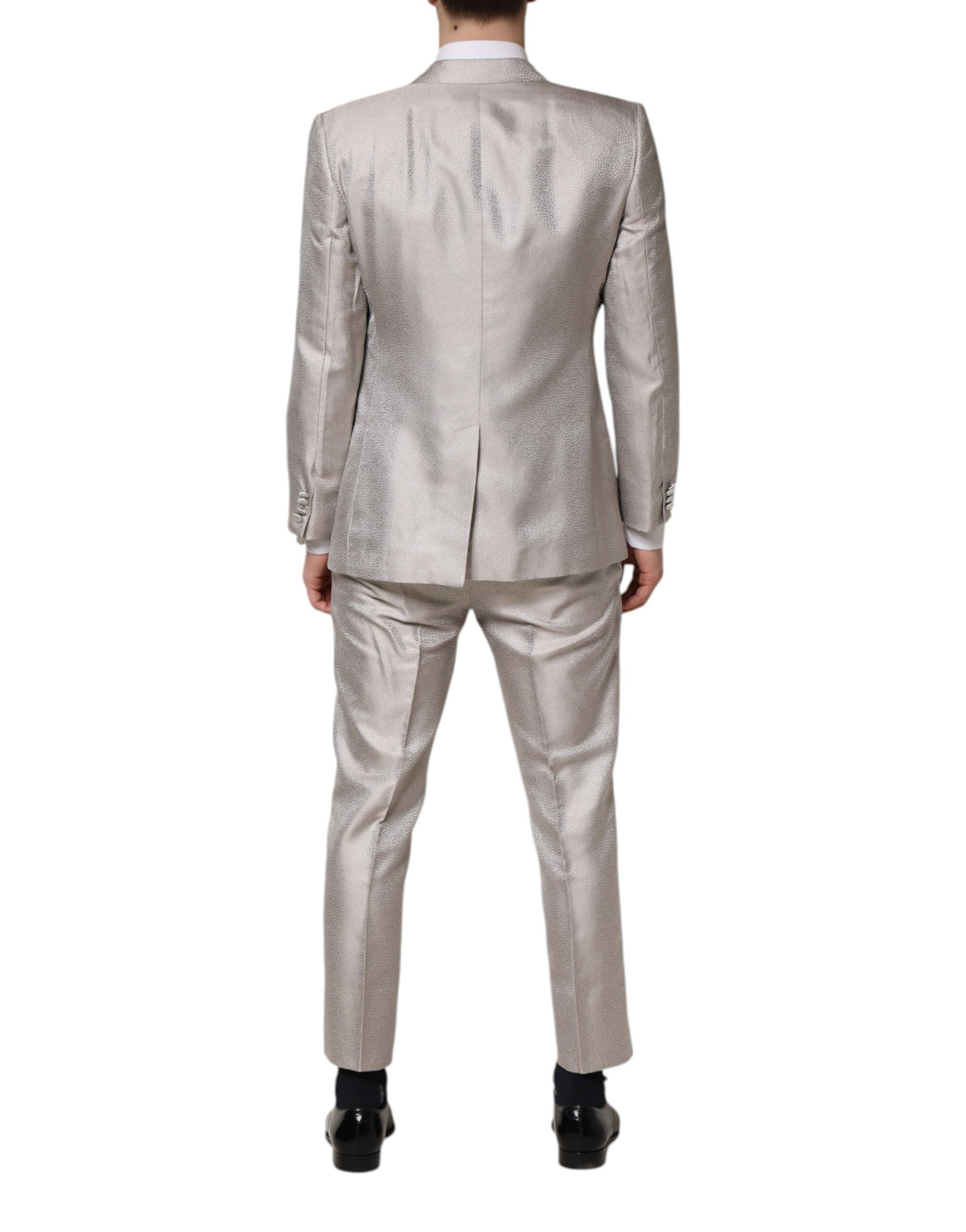 Dolce & Gabbana Grey Two Piece Suits for Men side view