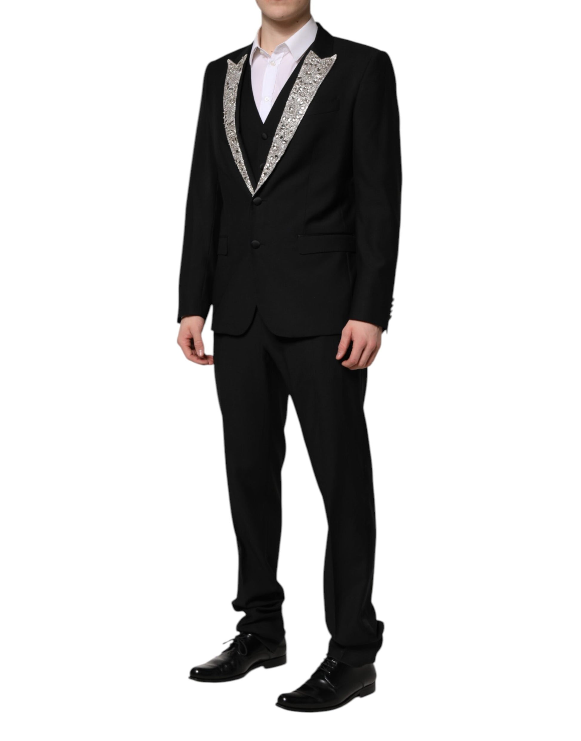 Dolce & Gabbana Black Three Piece Suits for Men detail view