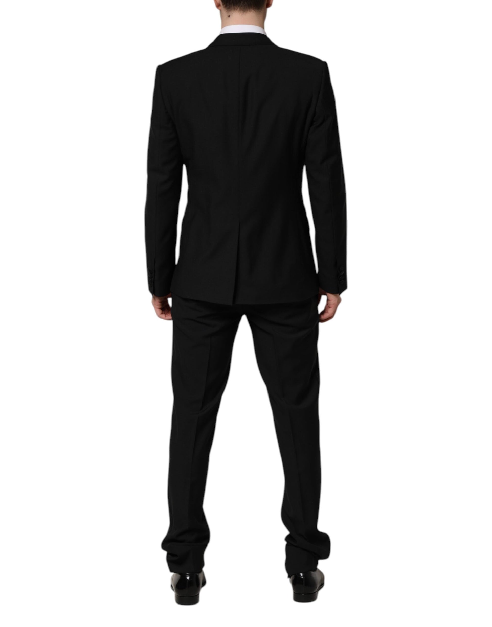 Dolce & Gabbana Black Three Piece Suits for Men side view