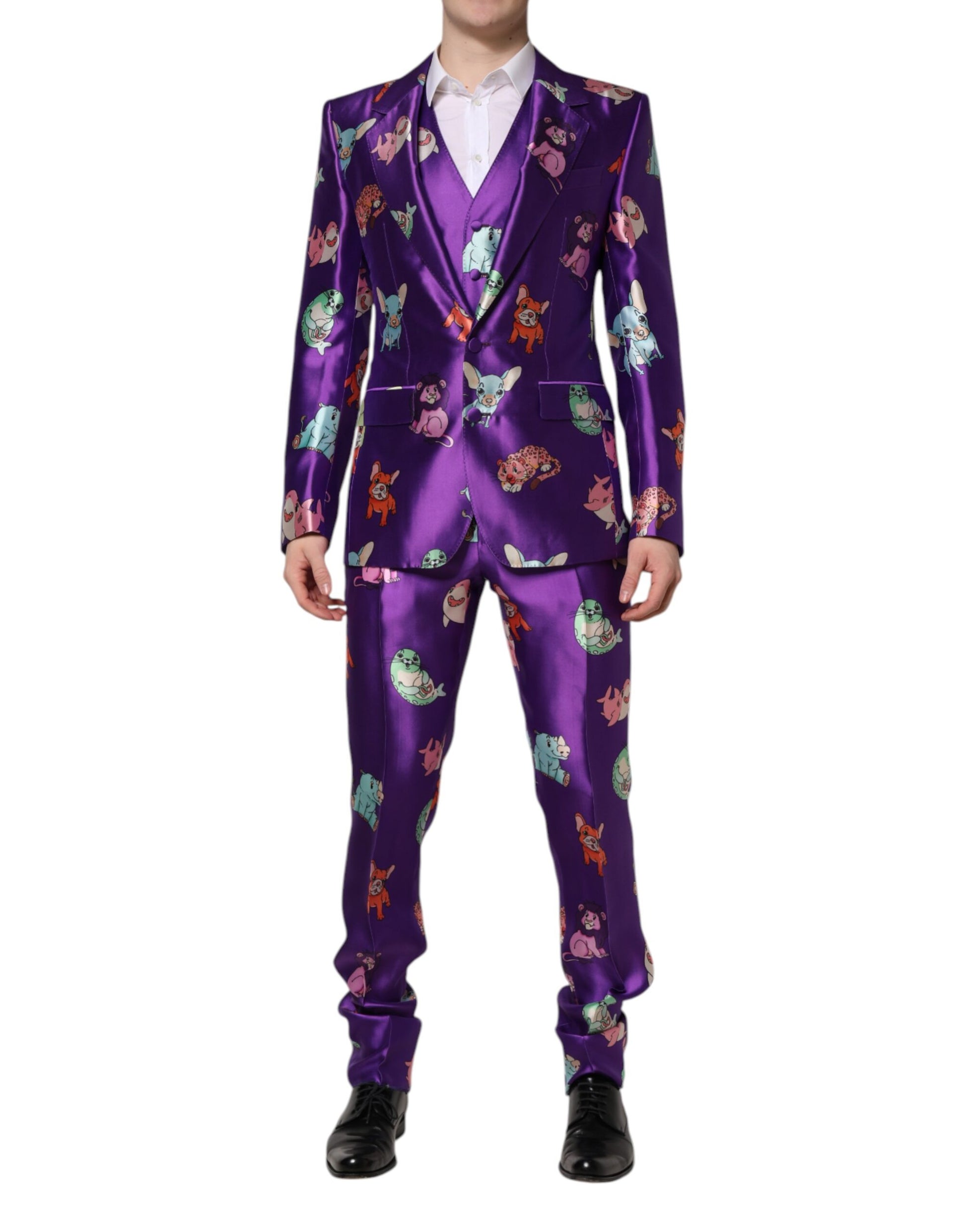 Dolce & Gabbana Purple Three Piece Suits for Men alternate view