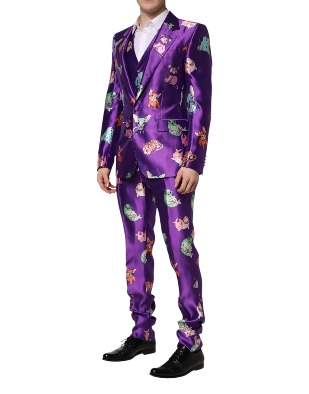 Dolce & Gabbana Purple Three Piece Suits for Men detail view