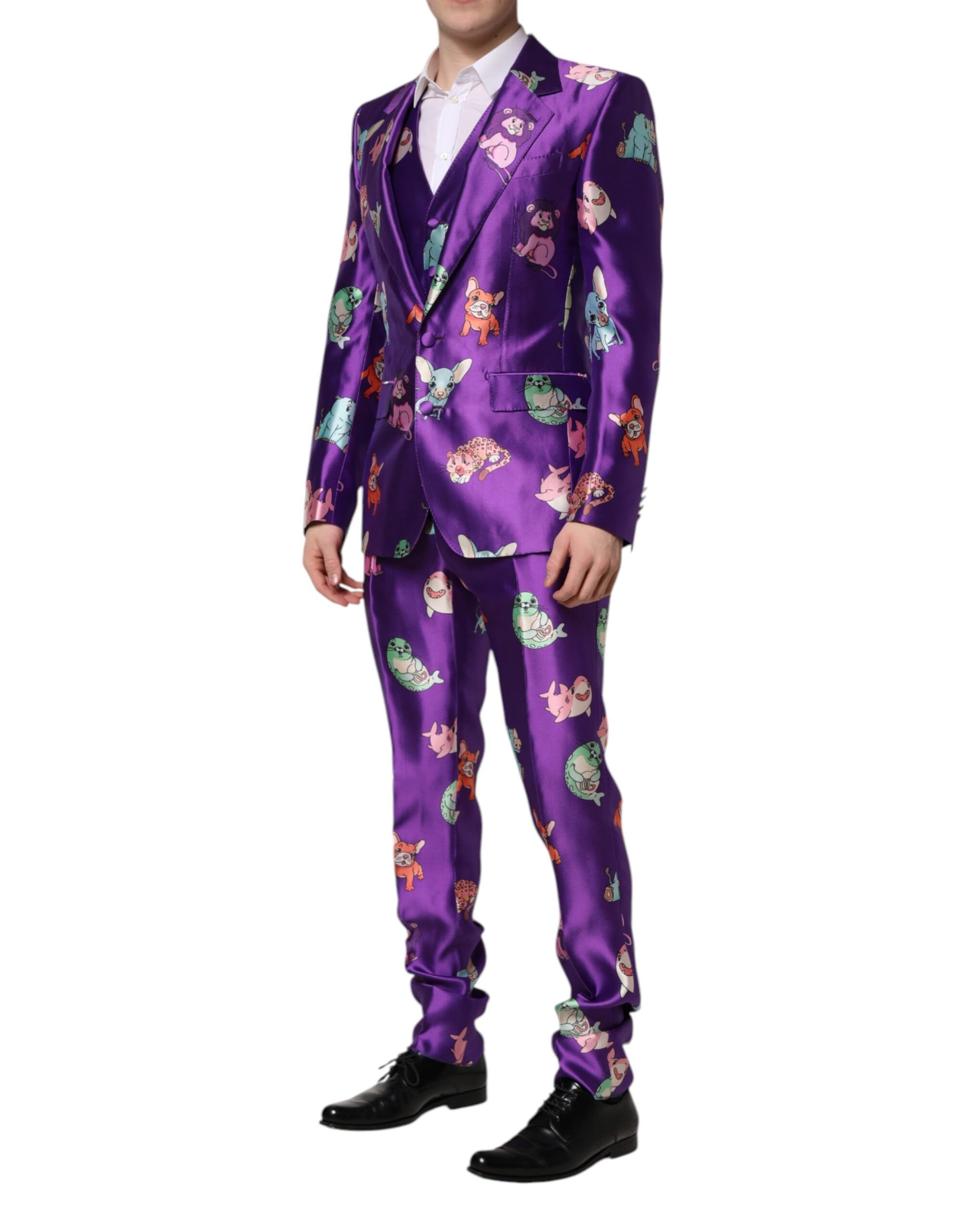 Dolce & Gabbana Purple Three Piece Suits for Men detail view