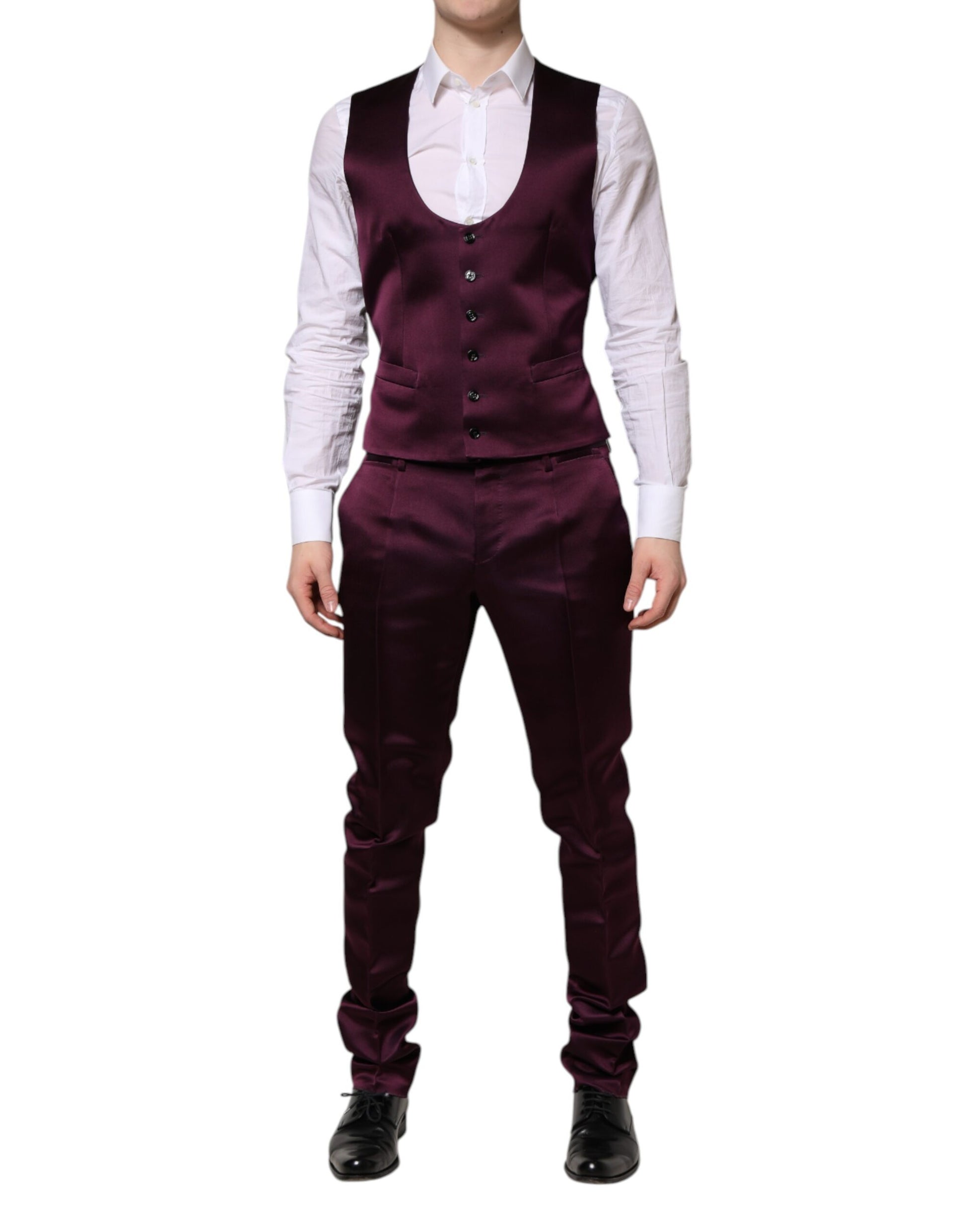 Dolce & Gabbana Purple Three Piece Suits for Men additional view