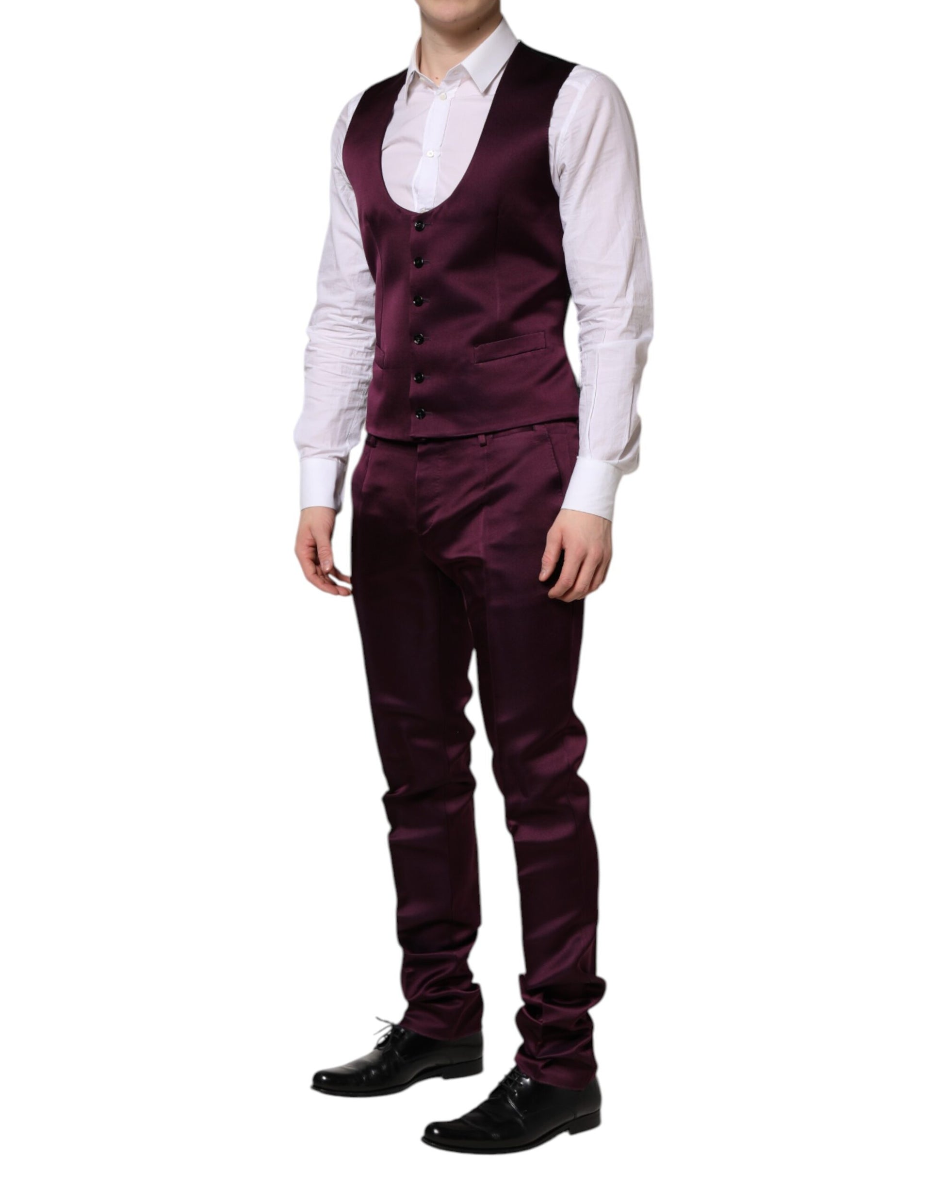 Dolce & Gabbana Purple Three Piece Suits for Men additional view