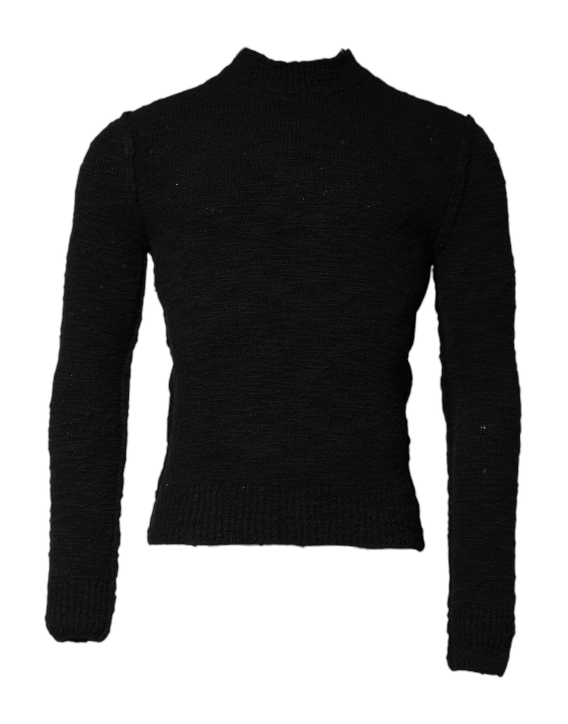 Pull Dolce & Gabbana en maille de laine noire à col rond
