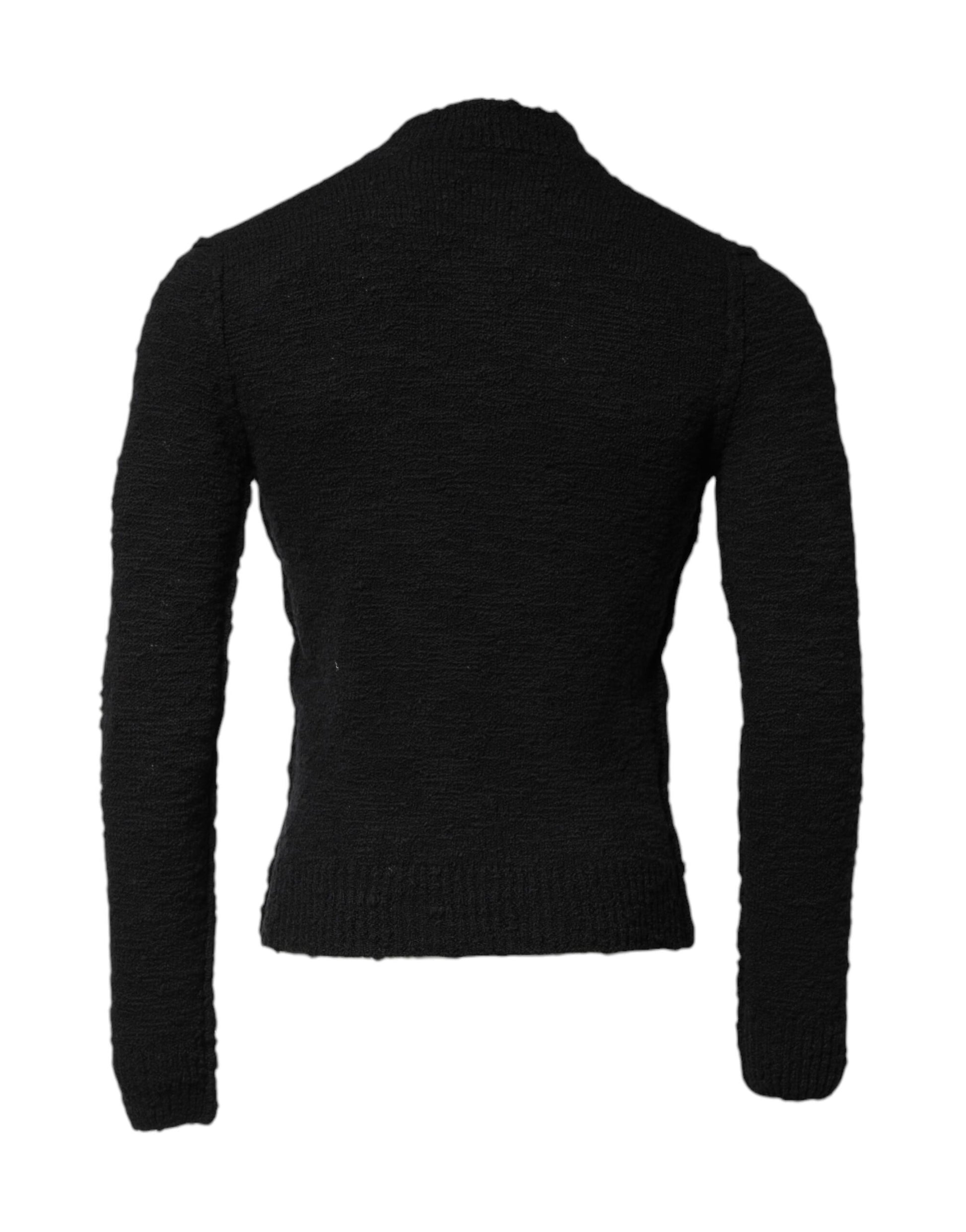 Pull Dolce & Gabbana en maille de laine noire à col rond
