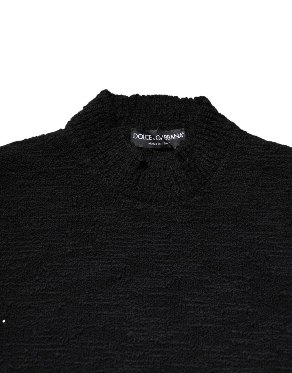 Pull Dolce & Gabbana en maille de laine noire à col rond