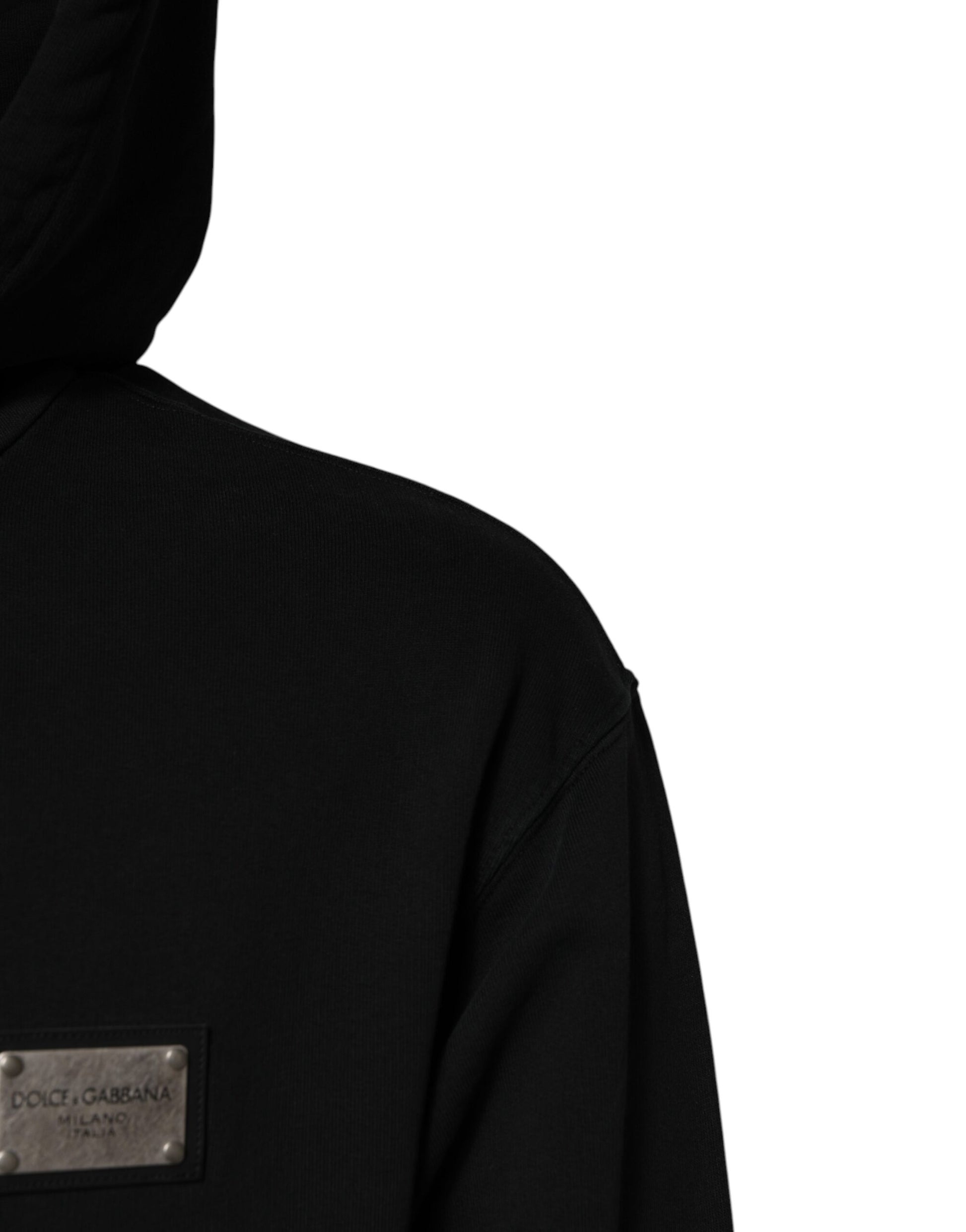 Dolce & Gabbana Black Hoodie for Men detail view
