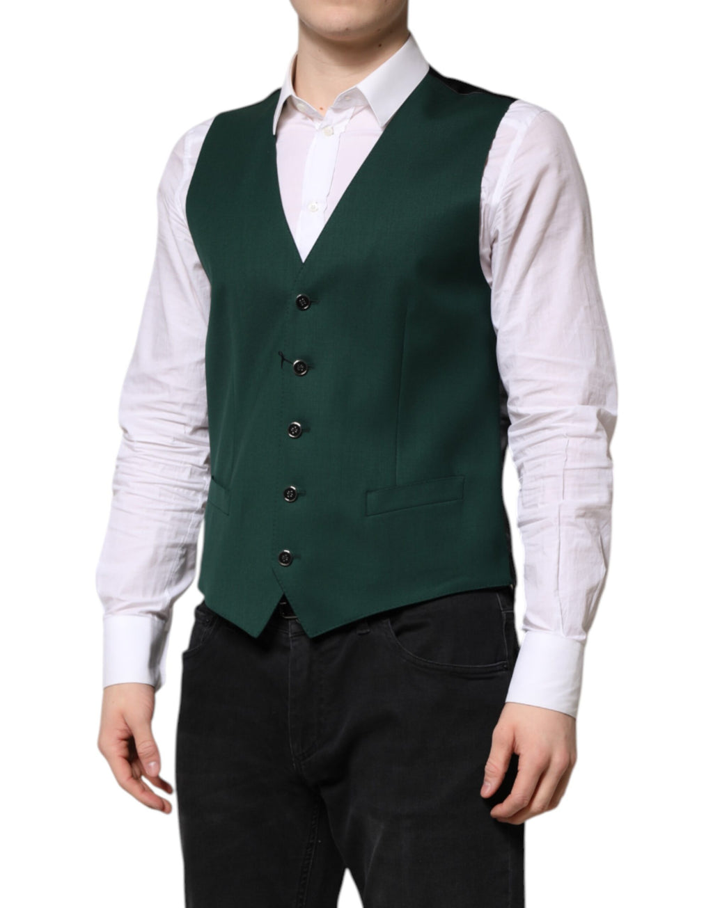 Dolce & Gabbana Green Waistcoats for Men detail view