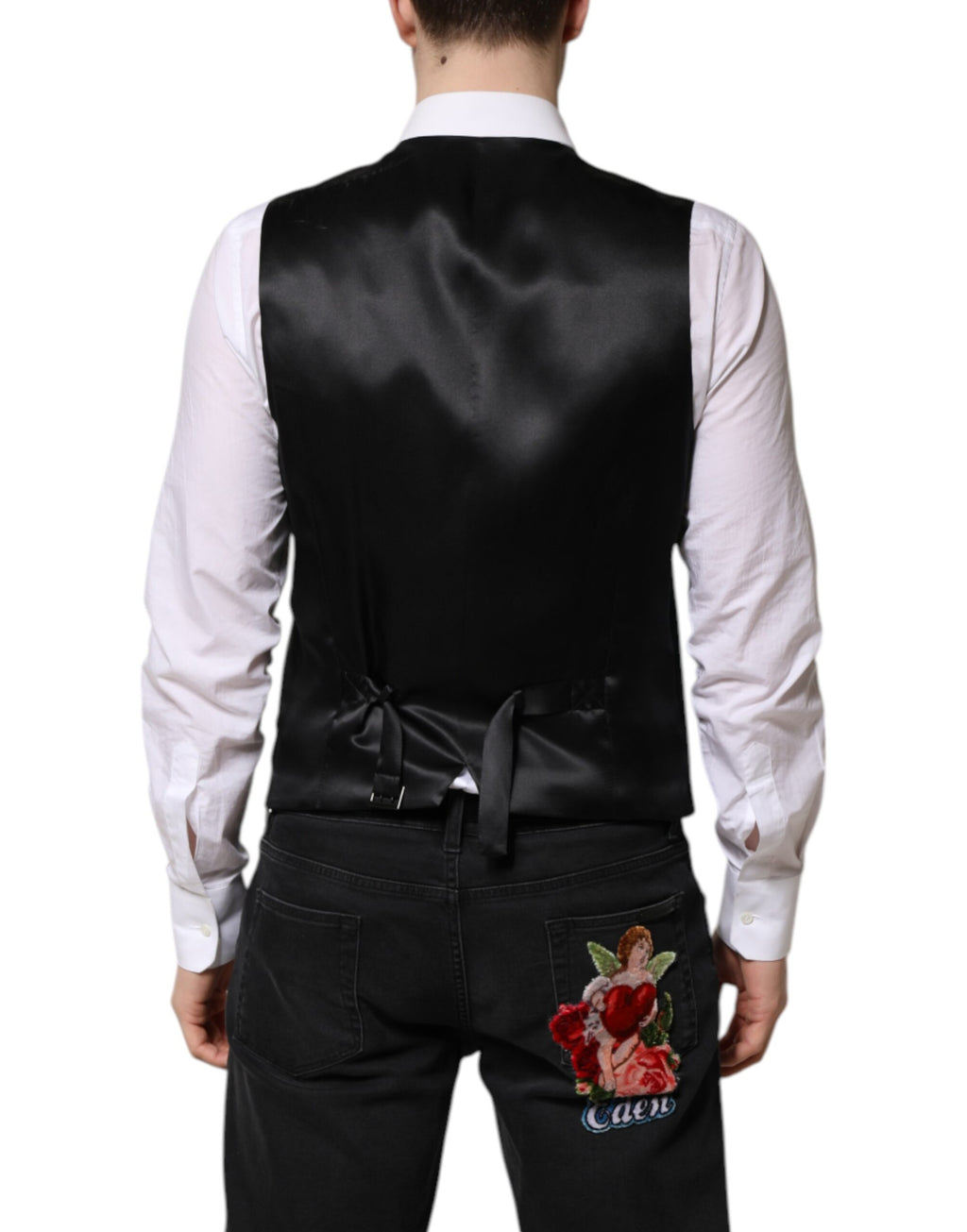 Dolce & Gabbana Green Waistcoats for Men side view