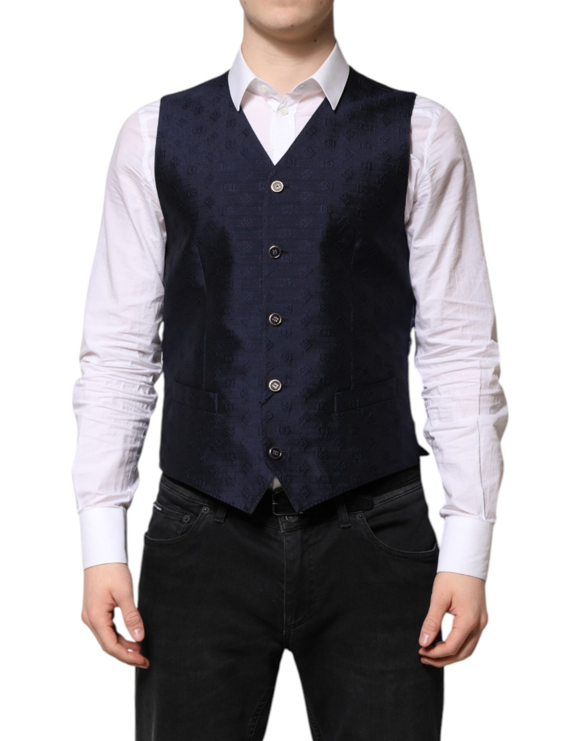 Dolce & Gabbana Blue Waistcoats for Men