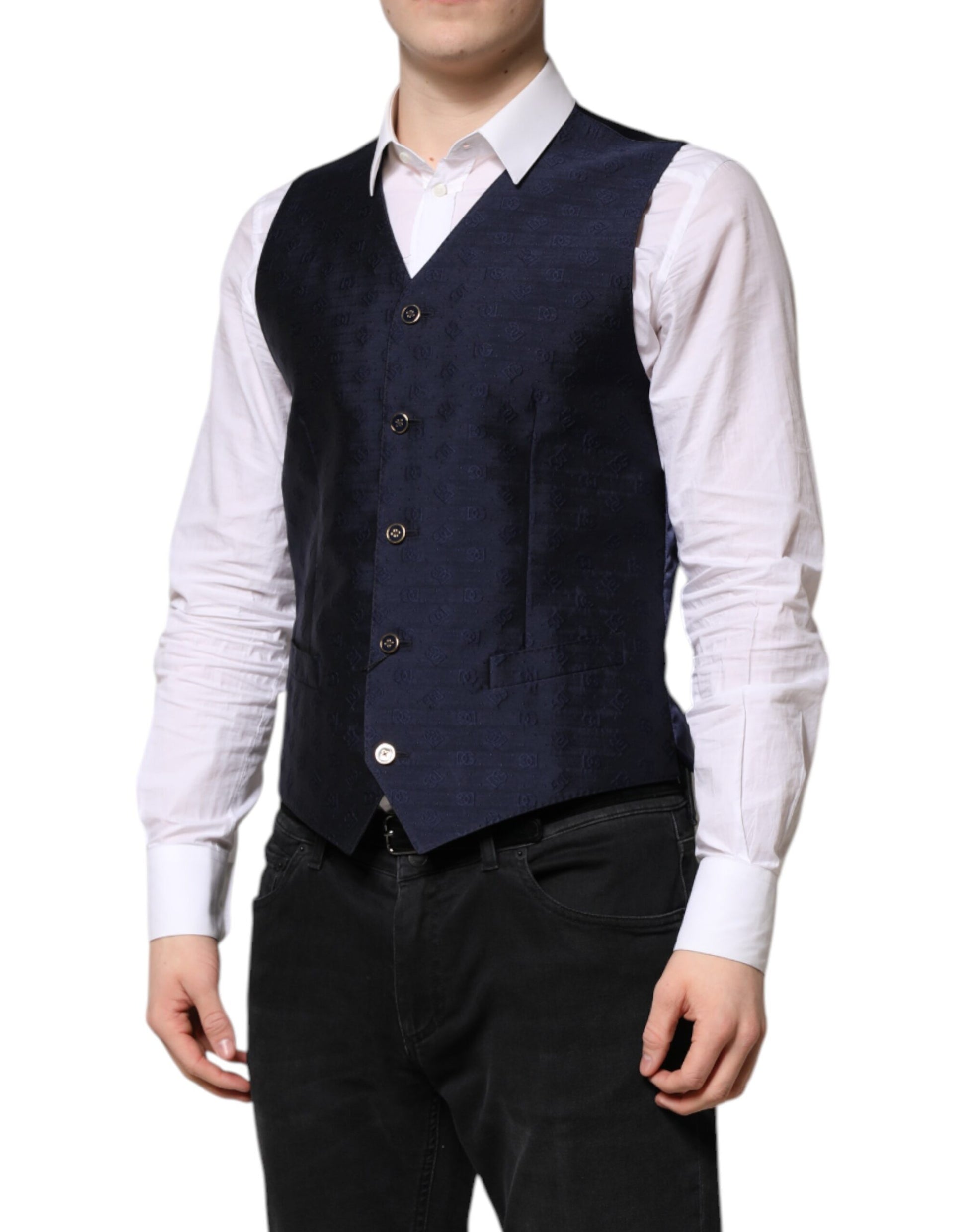 Dolce & Gabbana Blue Waistcoats for Men detail view
