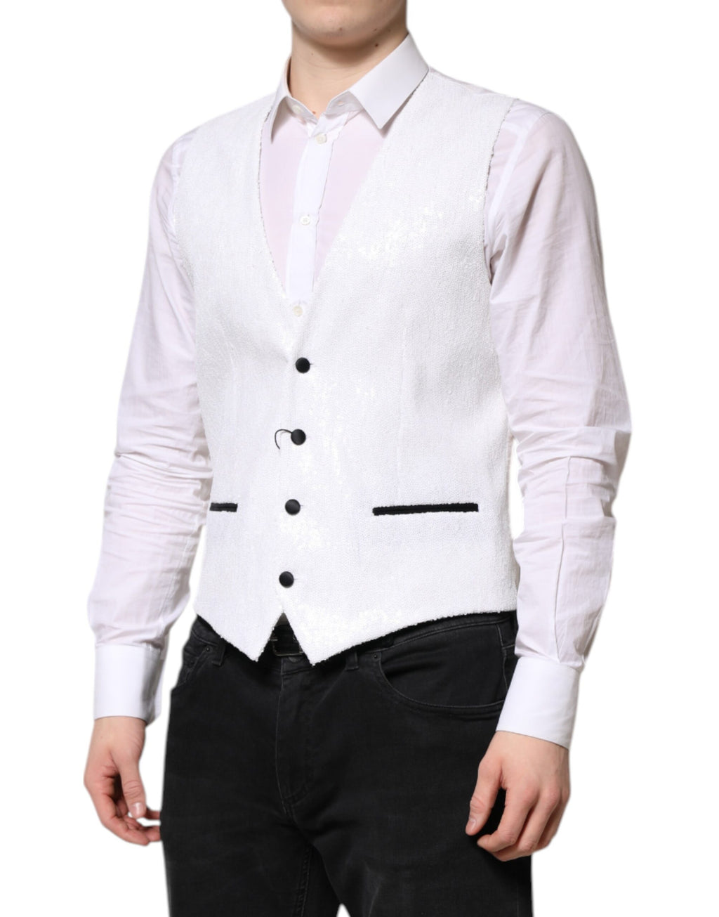Dolce & Gabbana White Waistcoats for Men detail view