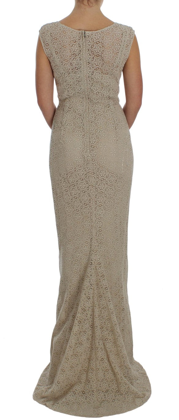 Dolce & Gabbana Beige Long Dress for Women detail view