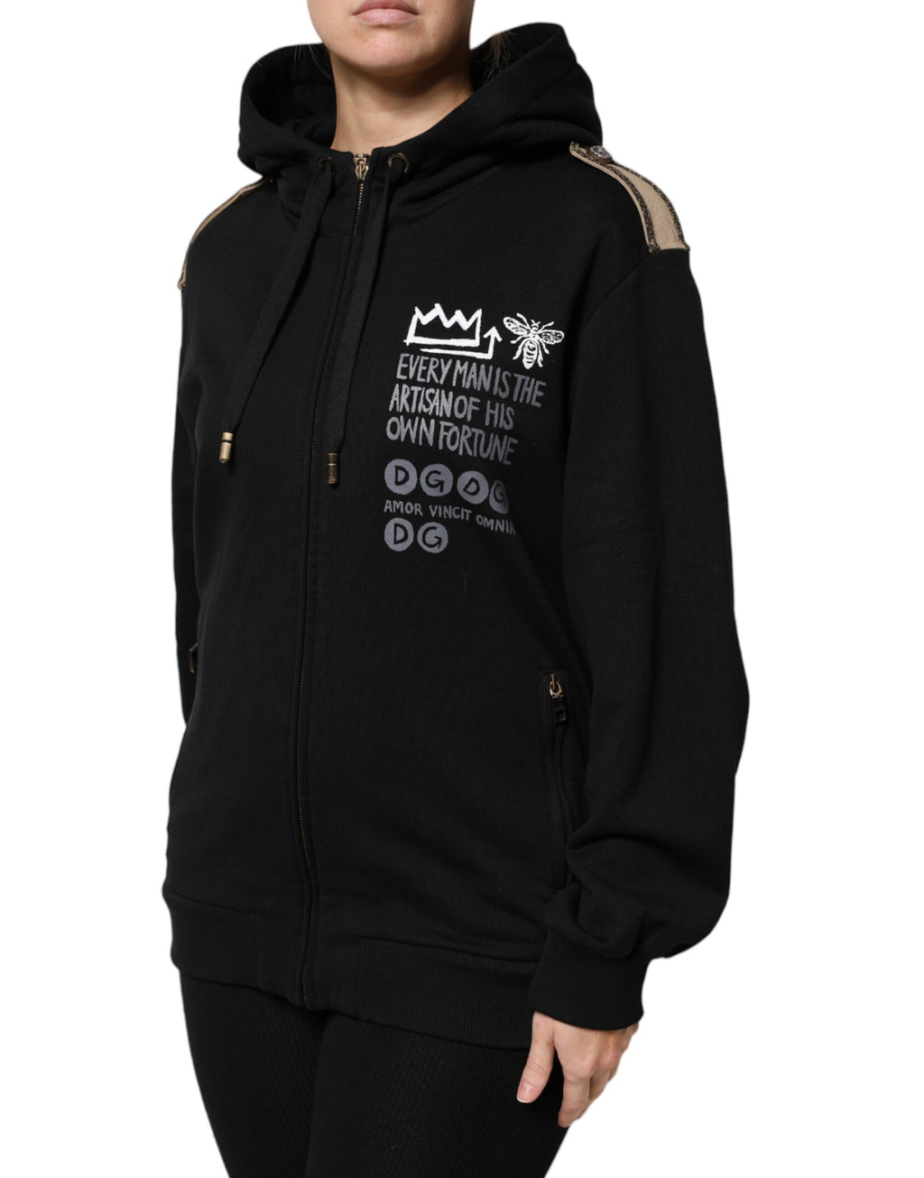 Dolce & Gabbana Black Bomber for Women detail view