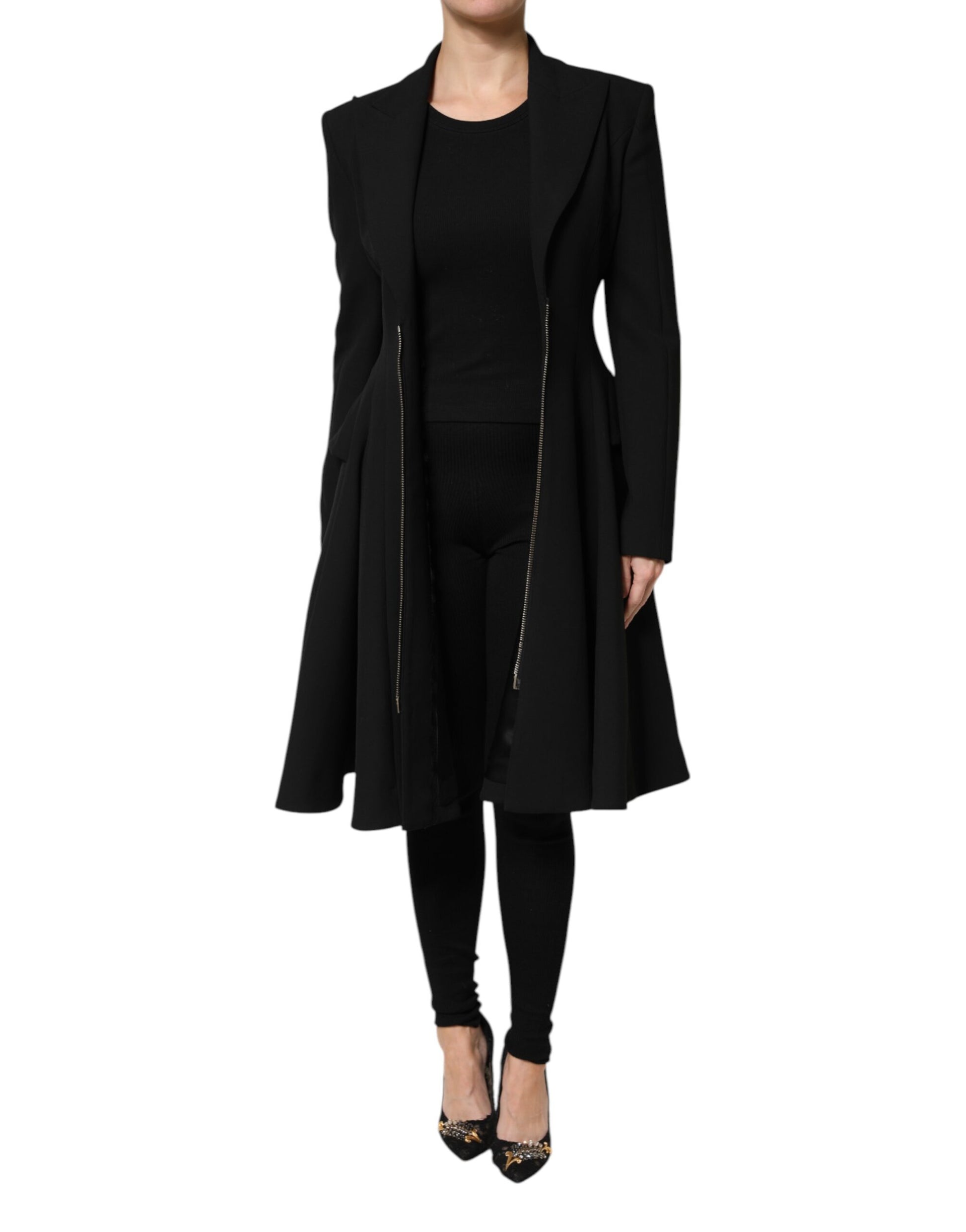 Les Hommes Black Trench Coats for Women