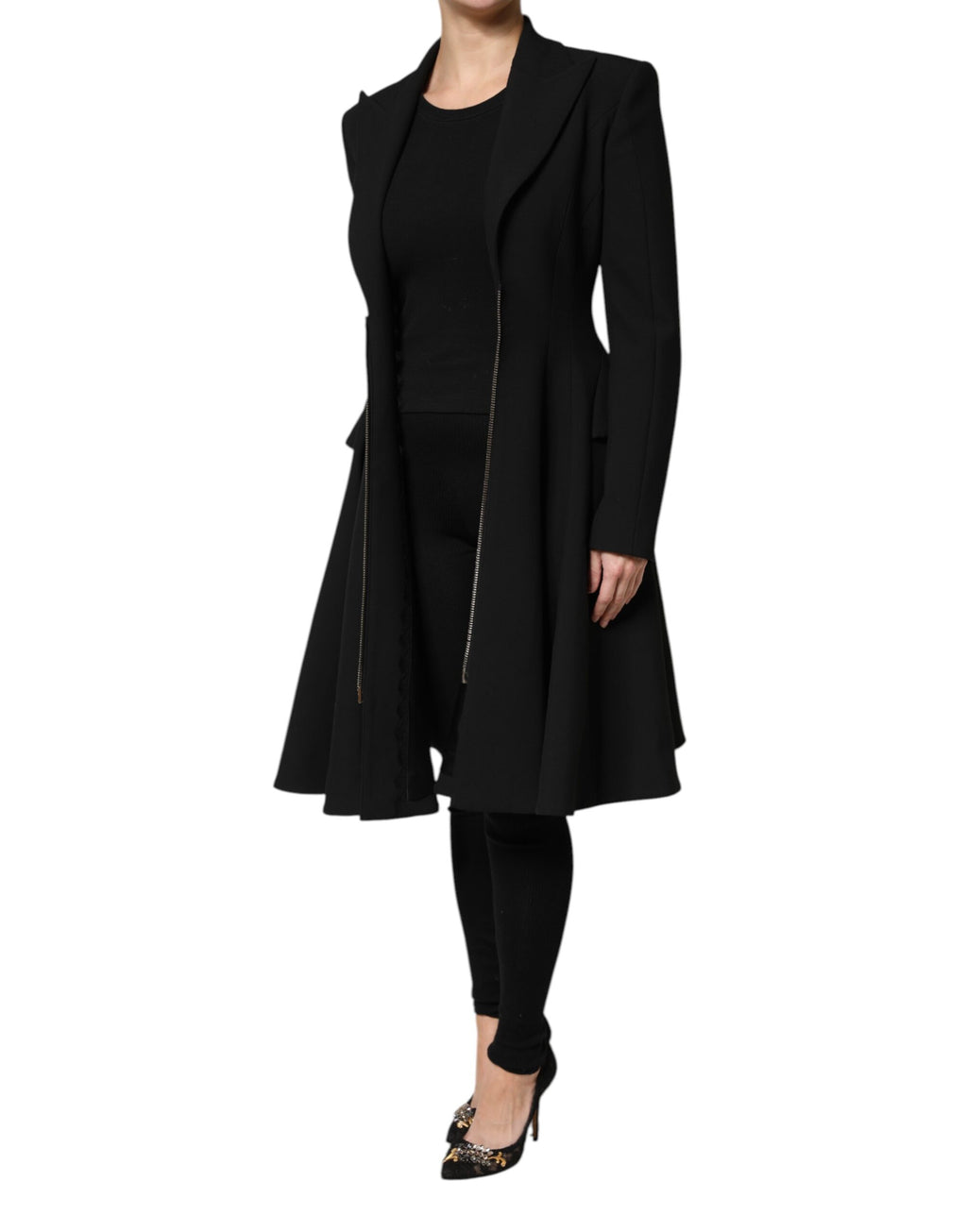 Les Hommes Black Trench Coats for Women detail view