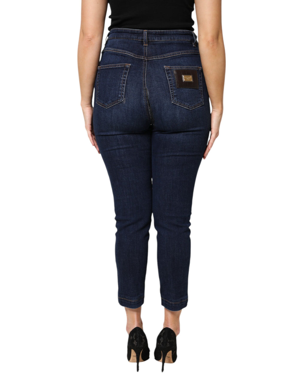 Dolce & Gabbana Blue Skinny Jeans for Women side view