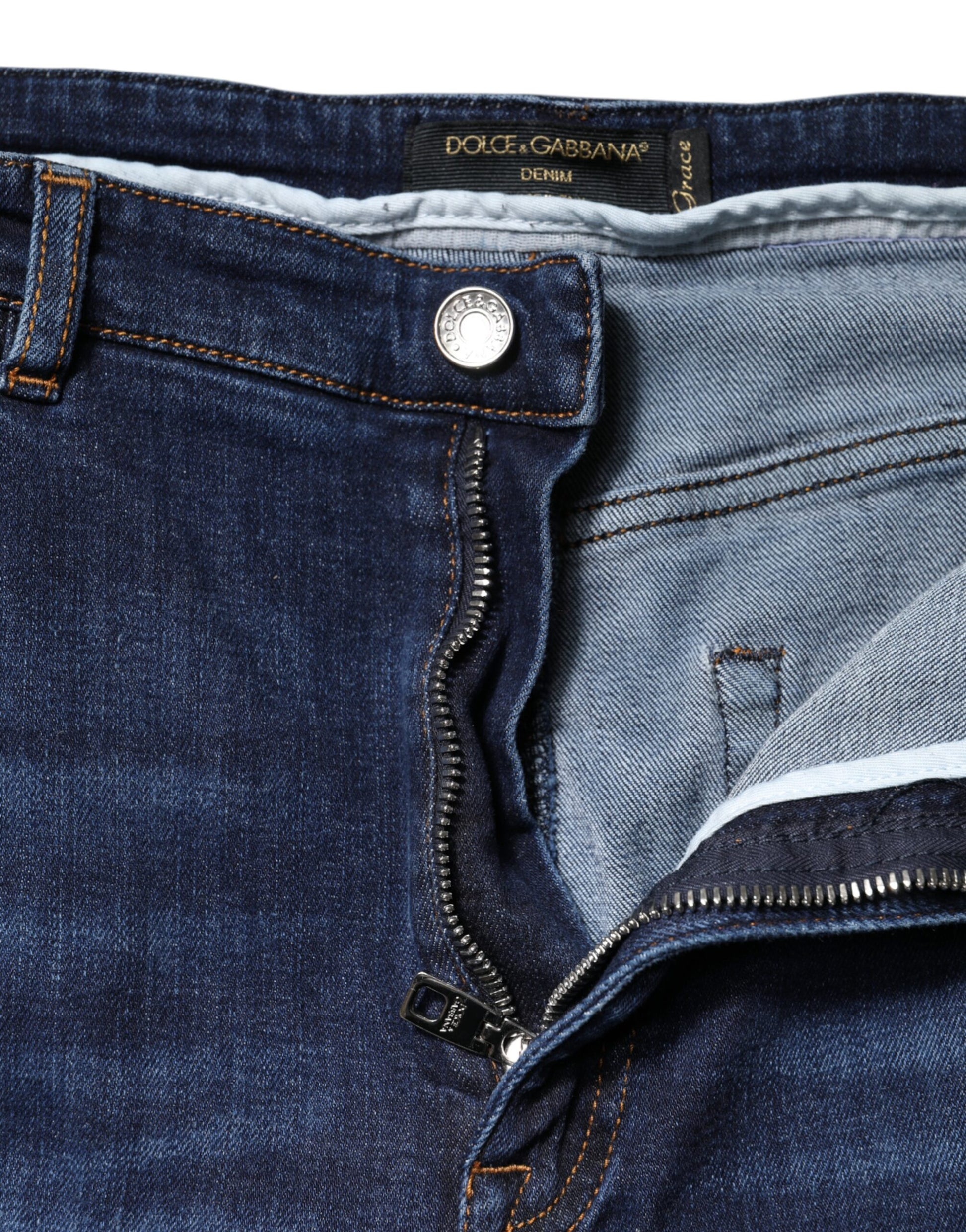 Dolce & Gabbana Blue Skinny Jeans for Women additional view