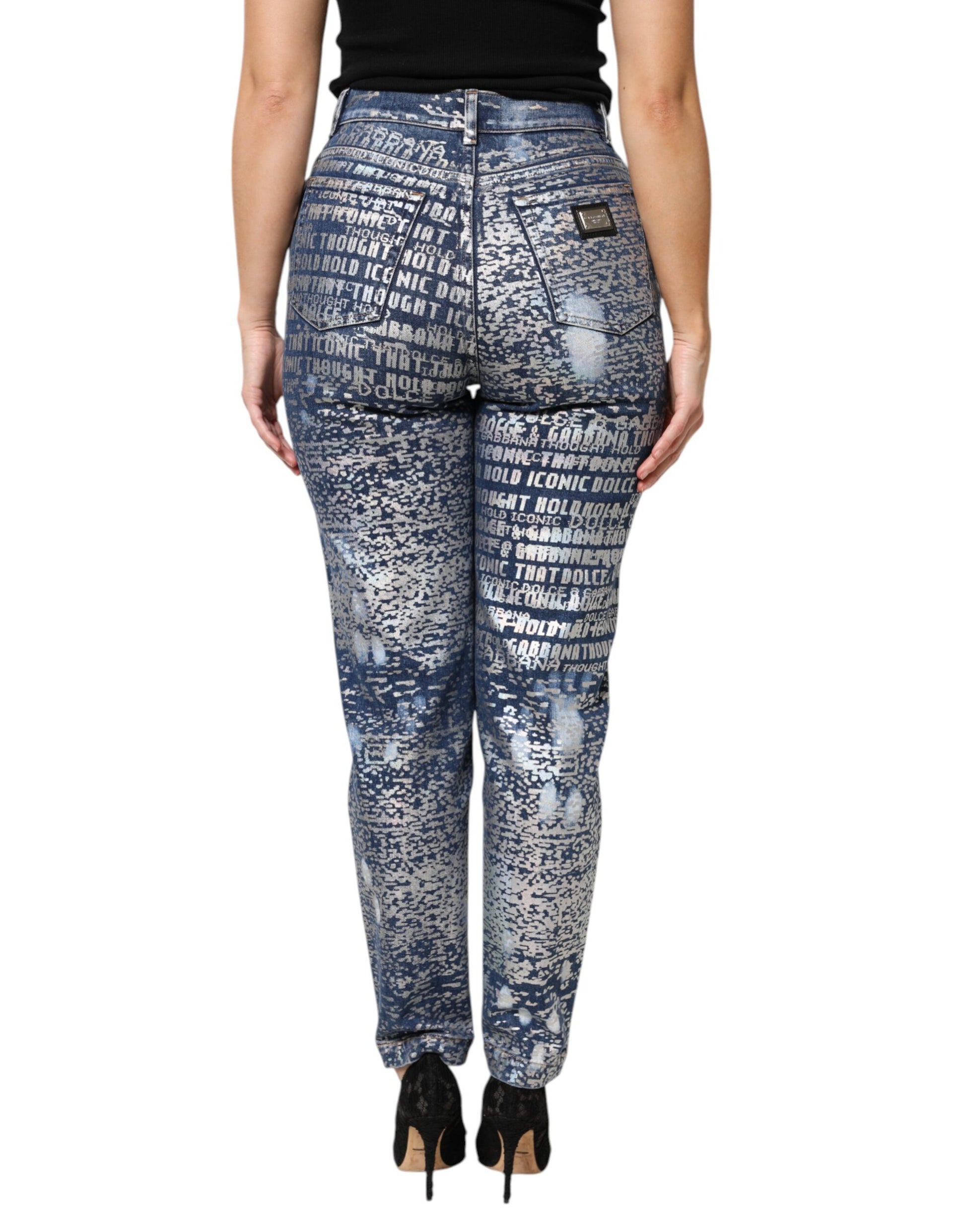 Dolce & Gabbana Blue Skinny Jeans for Women side view