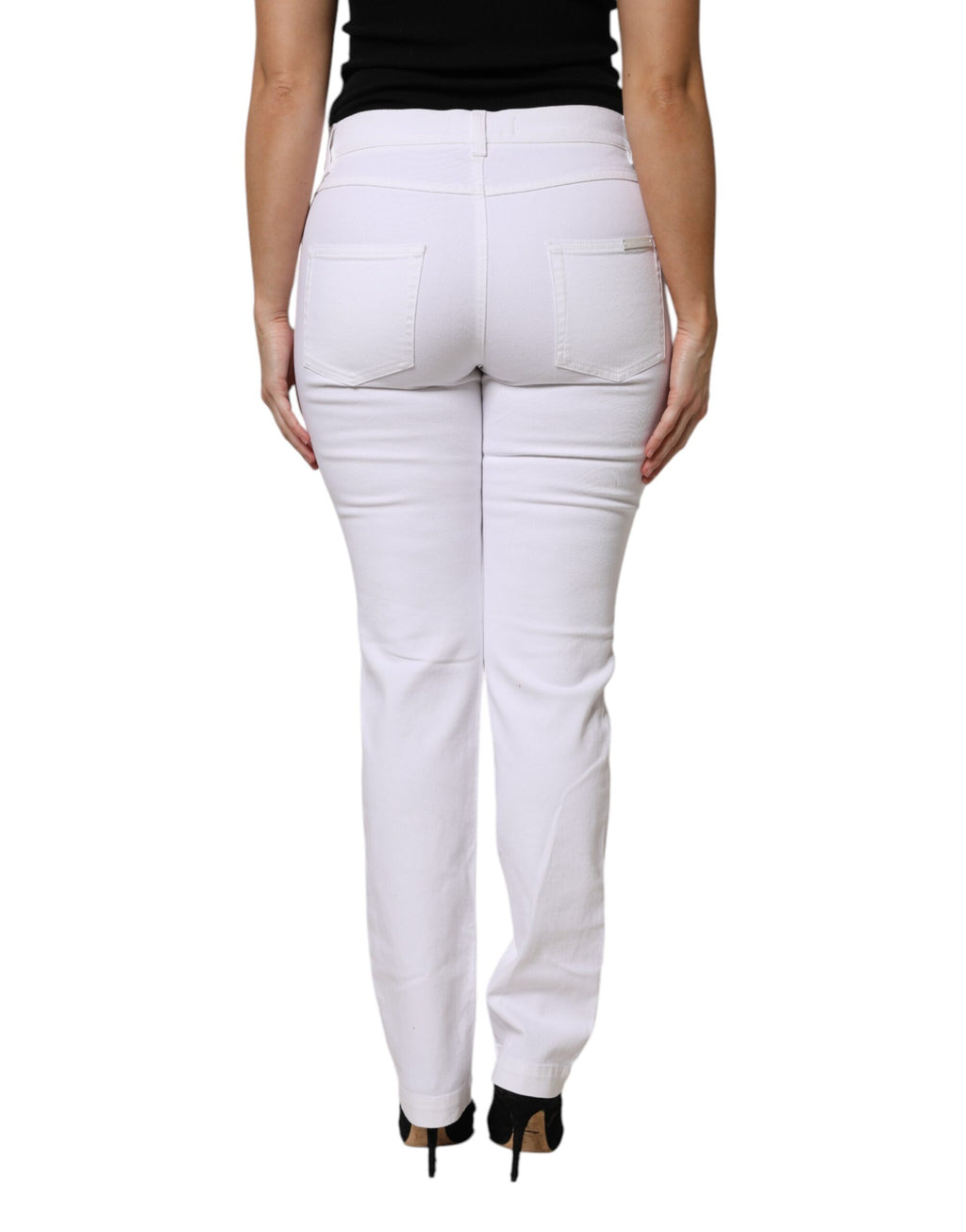 Dolce & Gabbana White Skinny Jeans for Women side view