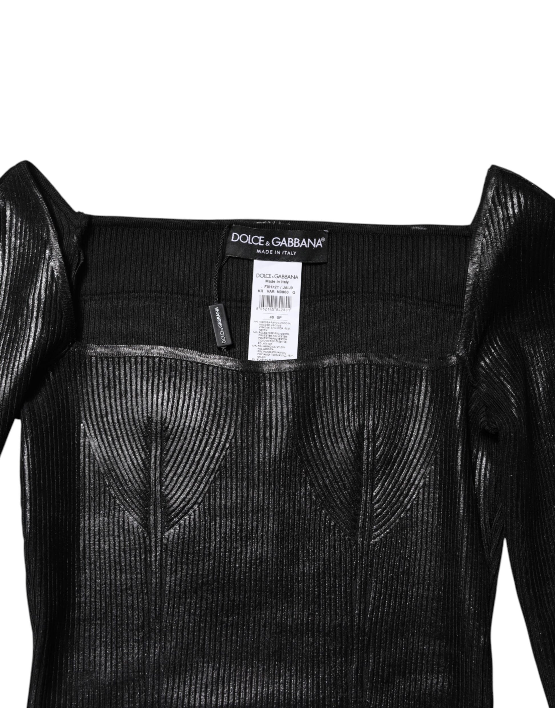 Dolce & Gabbana Black Long Sleeve T-Shirt for Women additional view