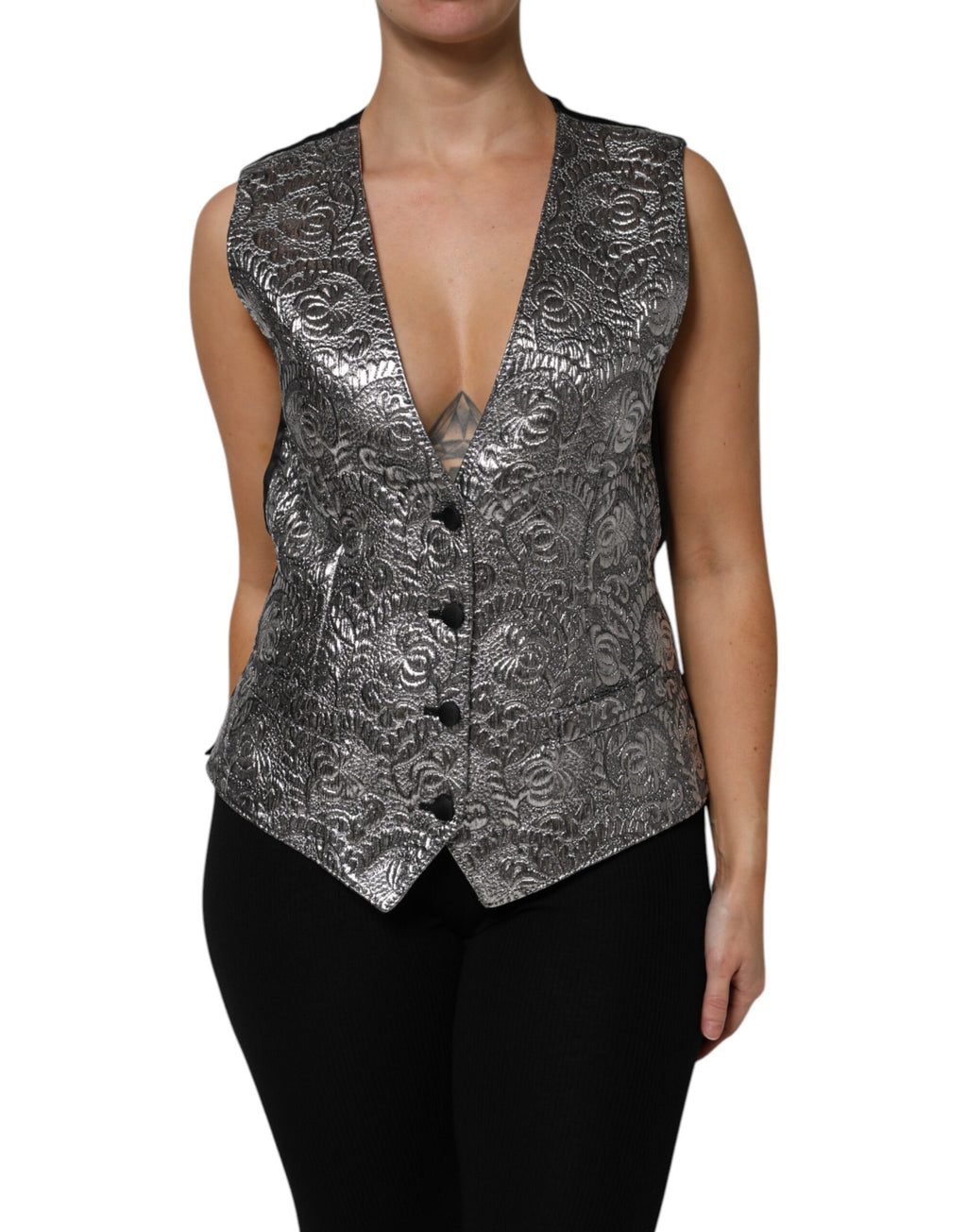 Dolce & Gabbana Silver Waistcoats for Women alternate view