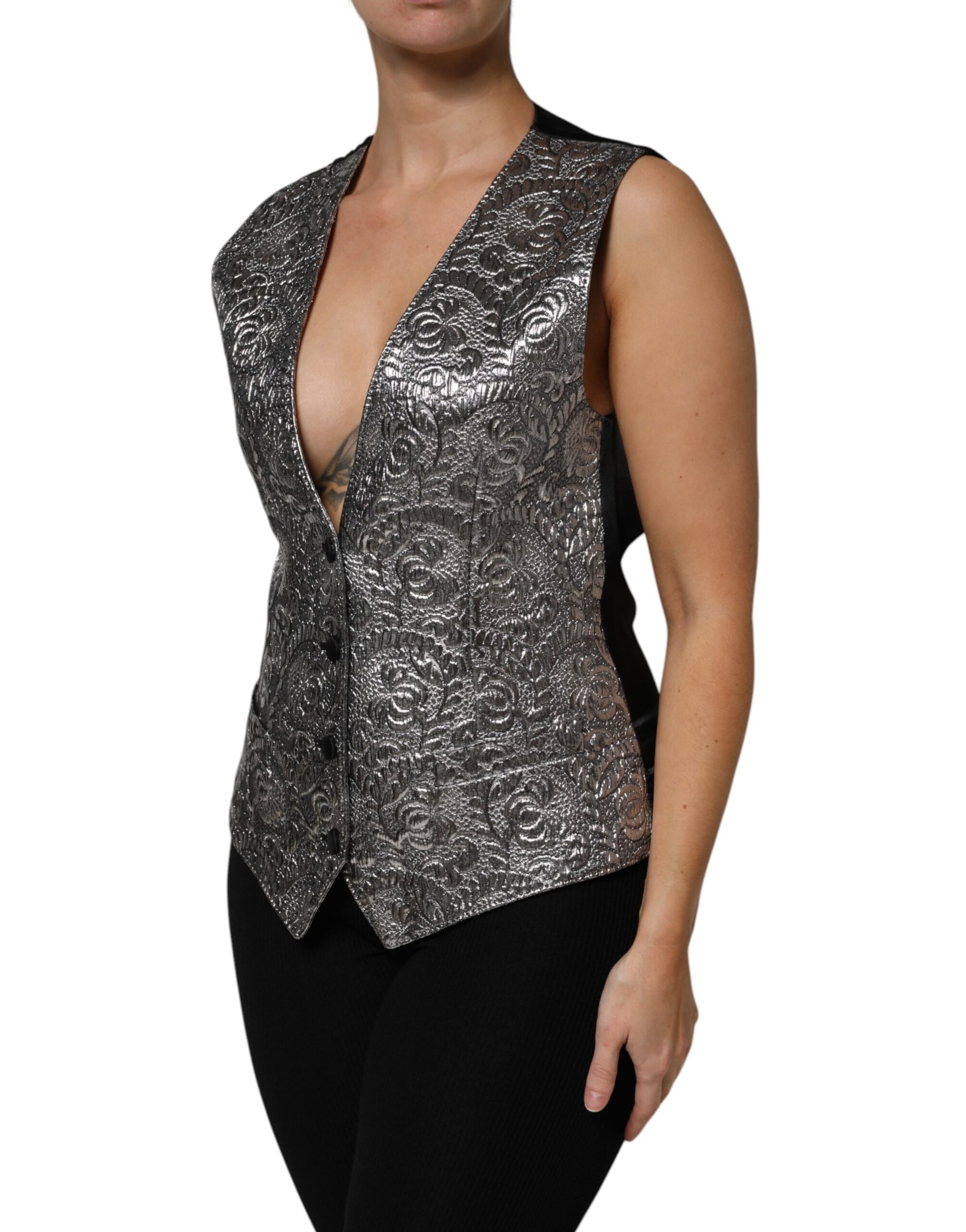 Dolce & Gabbana Silver Waistcoats for Women detail view