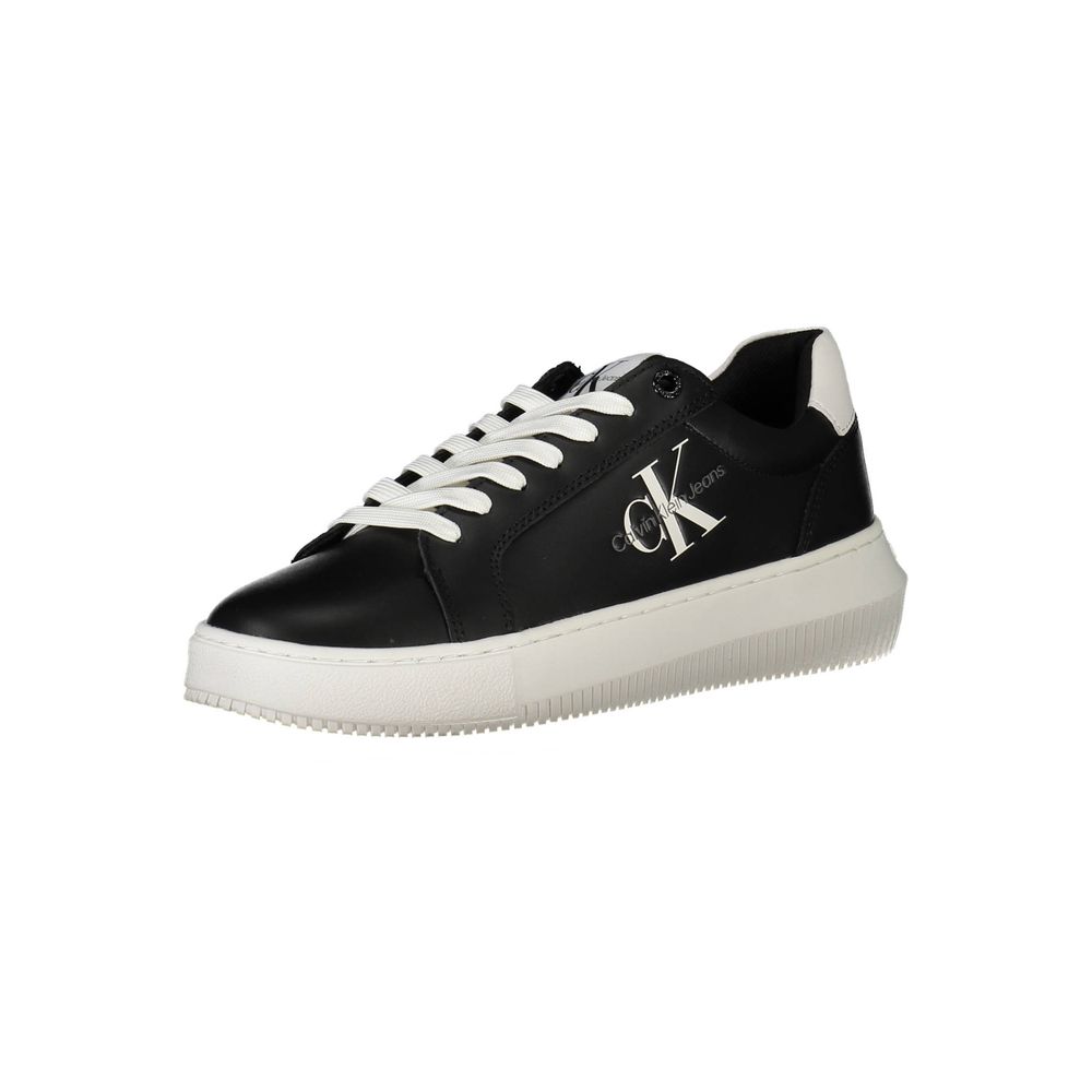 Baskets pour femme en cuir noir Calvin Klein